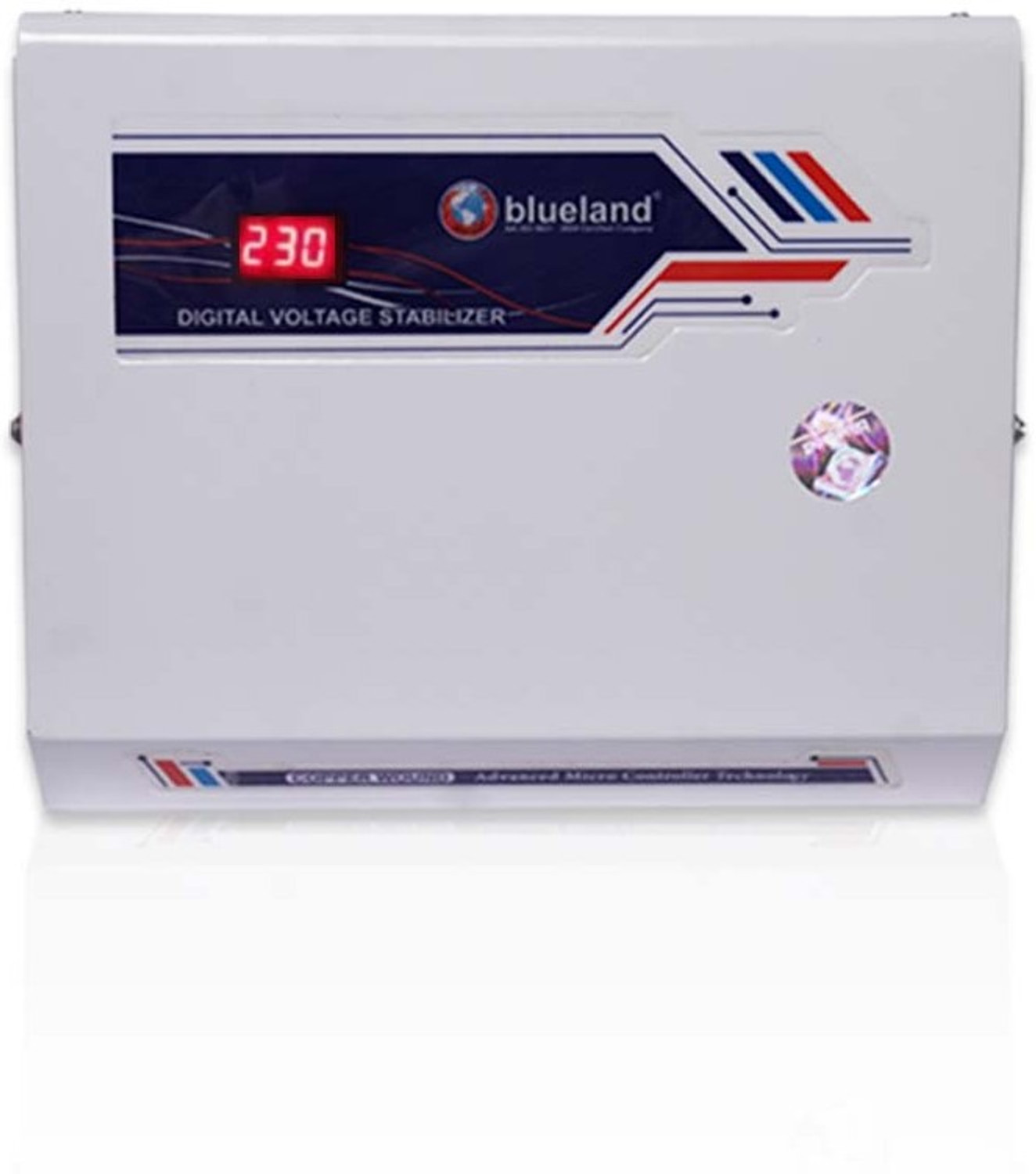 Image of M&M HARIS BLUELAND VOLTAGE STABILIZER 4KVA (140V-280V) Copper Wounded for 1 AC ( Sutabile 1 TON to 1.5 TON AC ) Best for Split AC & Windows AC 3 Years Warranty (White)