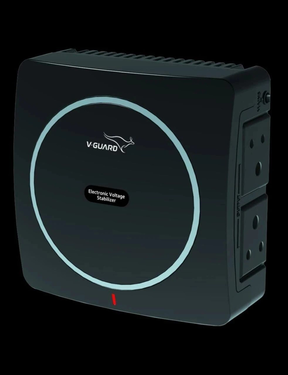 Image of JUSTECH V | Guard MINI CRYSTAL VOLTAGE STABILIZER (90 V-290 V)Set Top Box + Home Theatre System | 1.3 Ampere Capacity (Black)