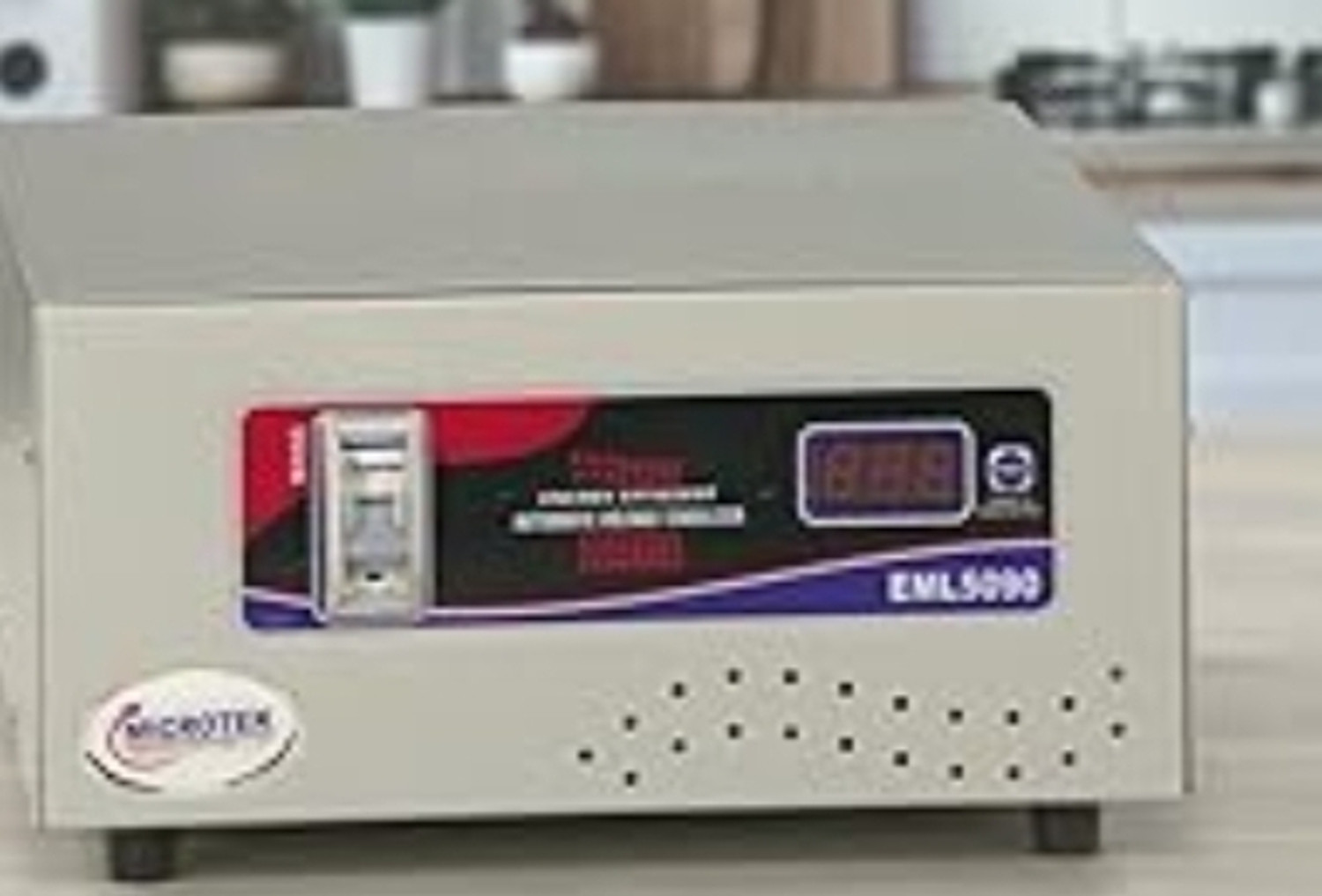 Image of Microtek complete power solution EML5090 (90V-300V)5KVA Voltage stabilizer (Metallic grey, Red, Black)