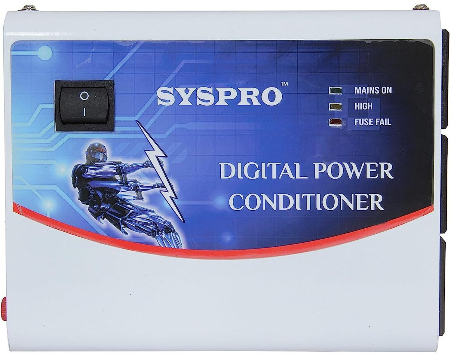 Image of EVEREST 5 KVA Triple Booster Wall Mountable Upto 2.5 Ton AC Stabilizer (Working Range : 90 V-300 V) (White)