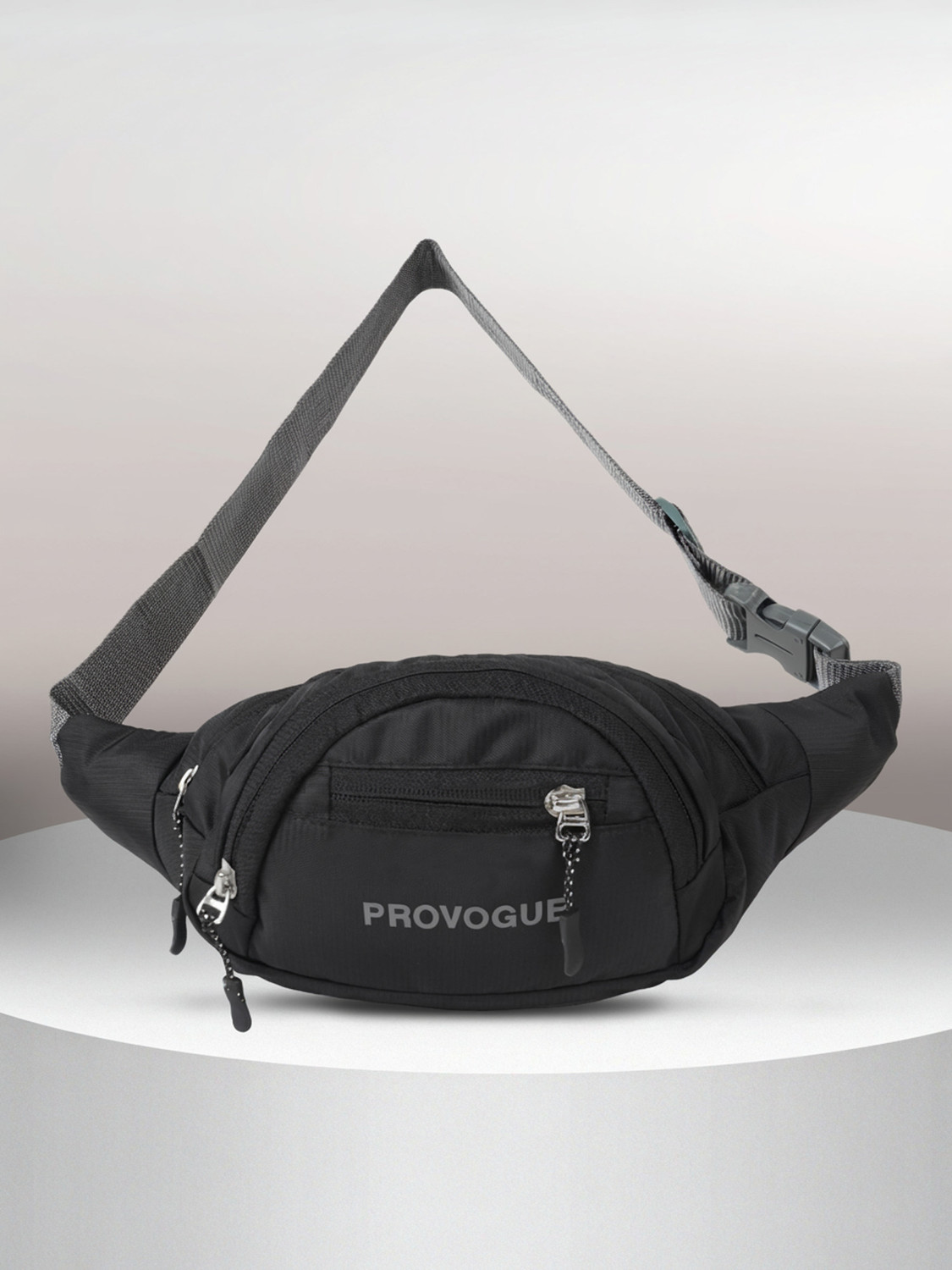 PROVOGUE Waterproof Fanny Pack Belt for Travelling WAIST BAG (Black) - Image 1