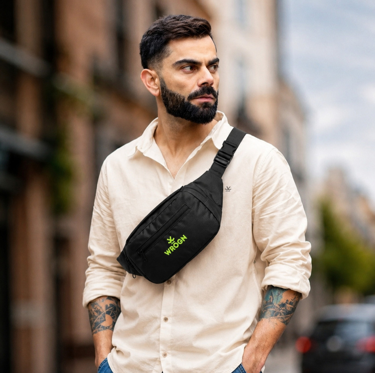 WROGN Mate Finish Premium Waterproof Fanny Pack Belt for Travelling WAIST BAG