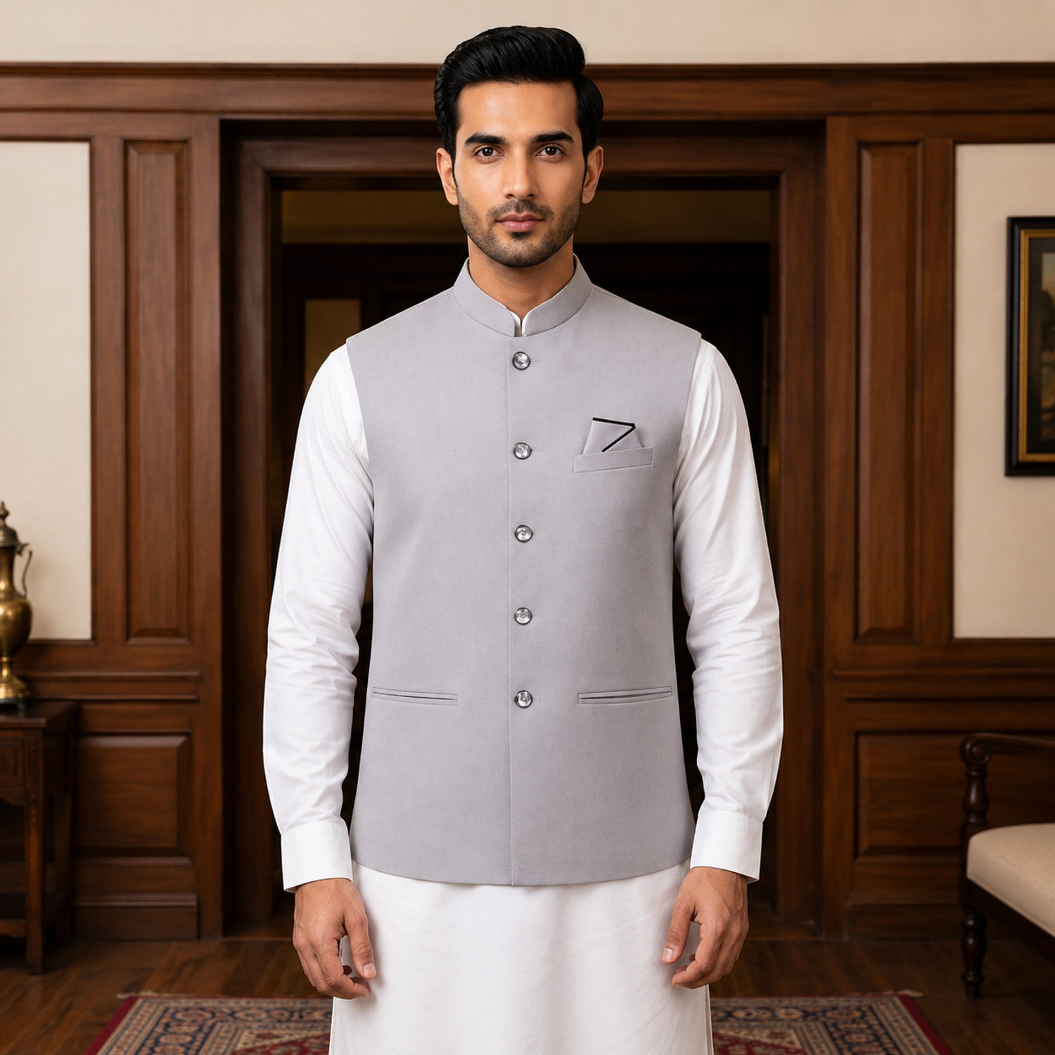 Image of ZYXA Self Design Men Waistcoat