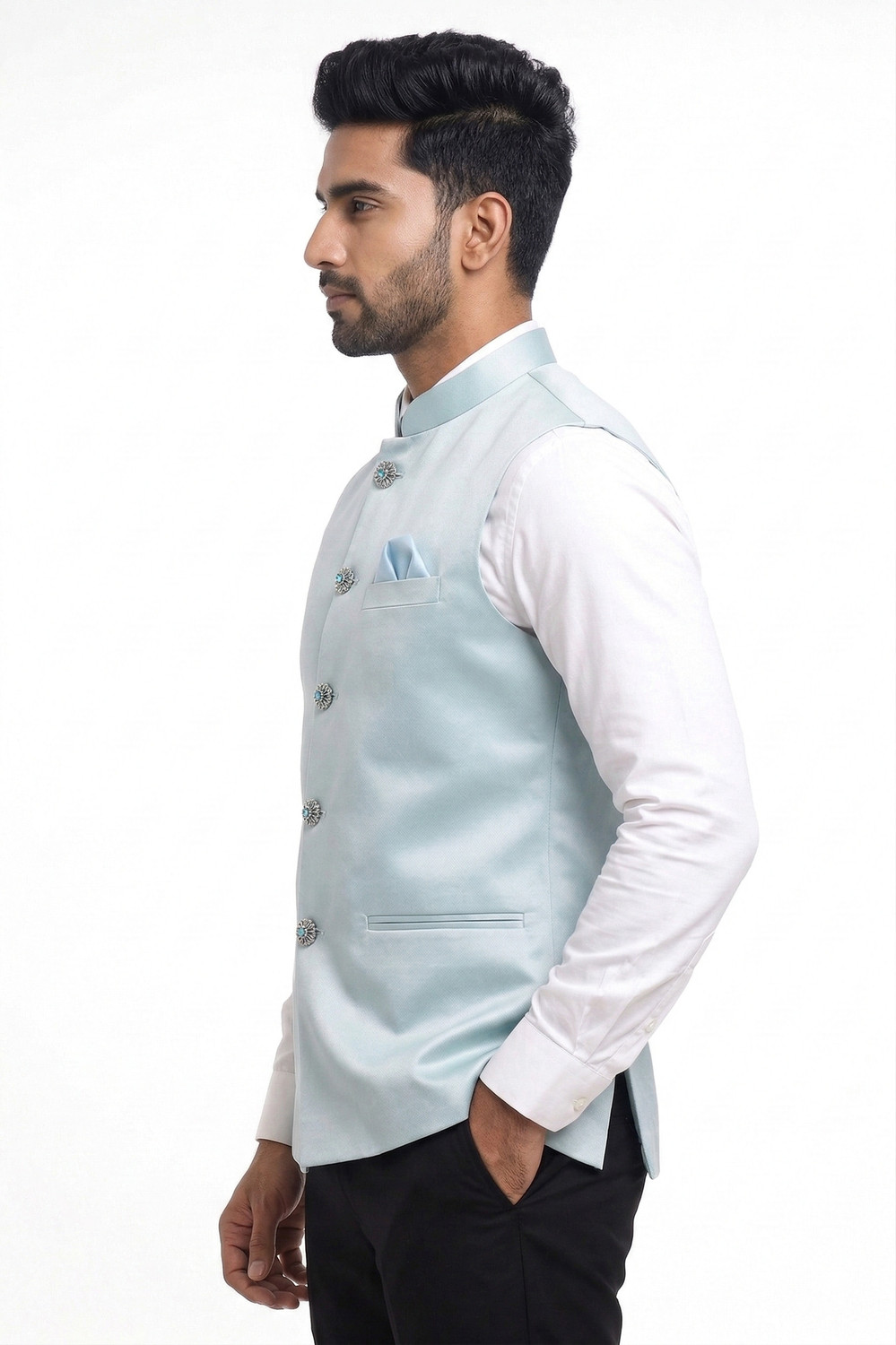 Image of ZYXA Self Design Men Waistcoat