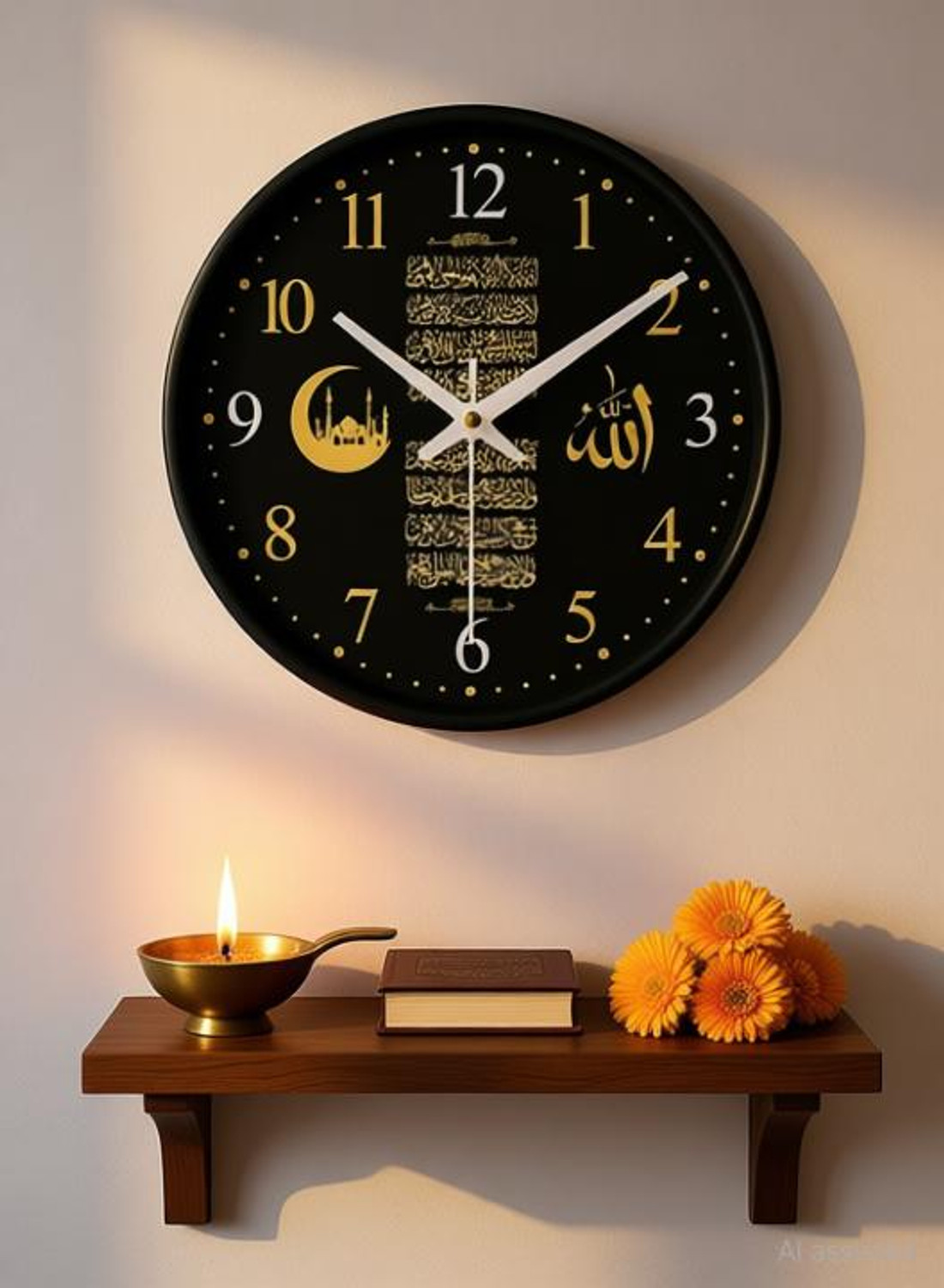 Image of AJANTA Digital 29.5 cm X 40 cm Wall Clock (Black, With Glass, Standard)