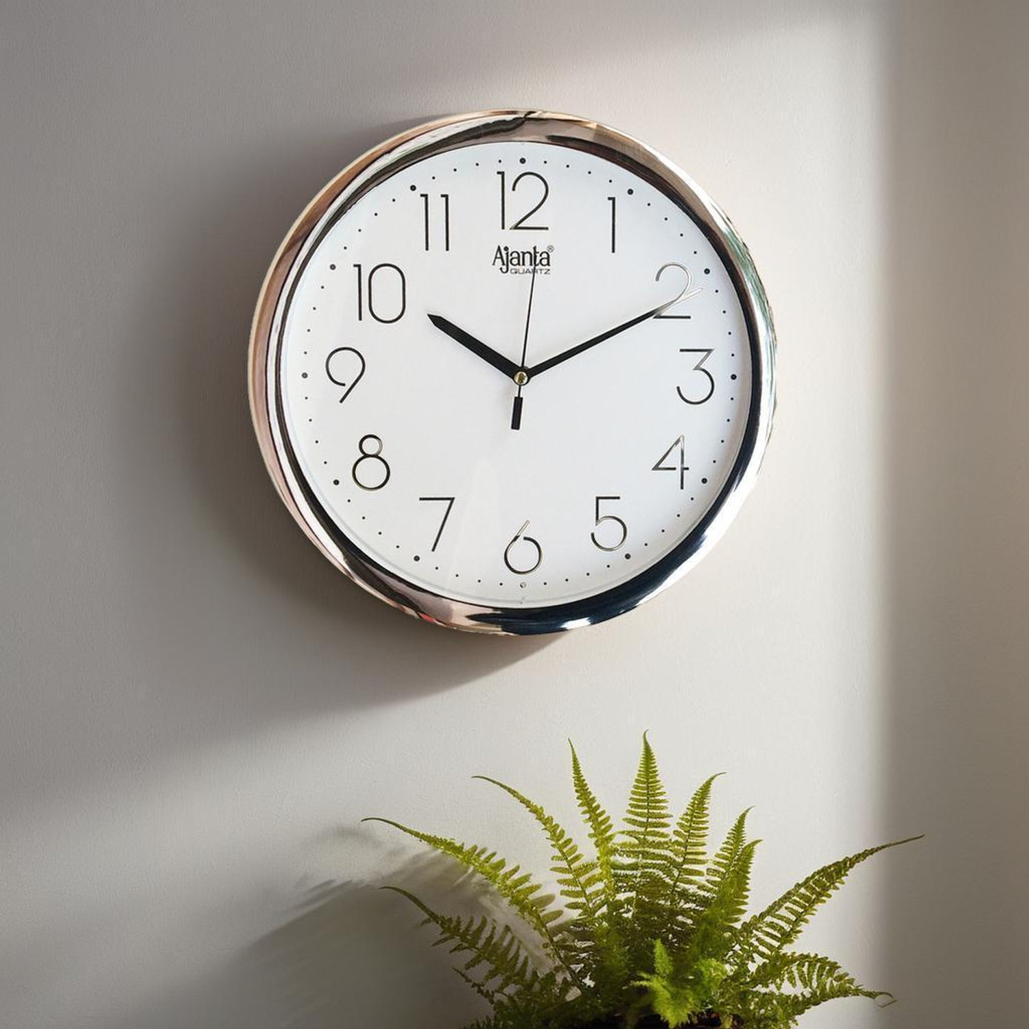 Image of Moonatic Analog 31 cm X 24 cm Wall Clock (Brown, With Glass, Standard)