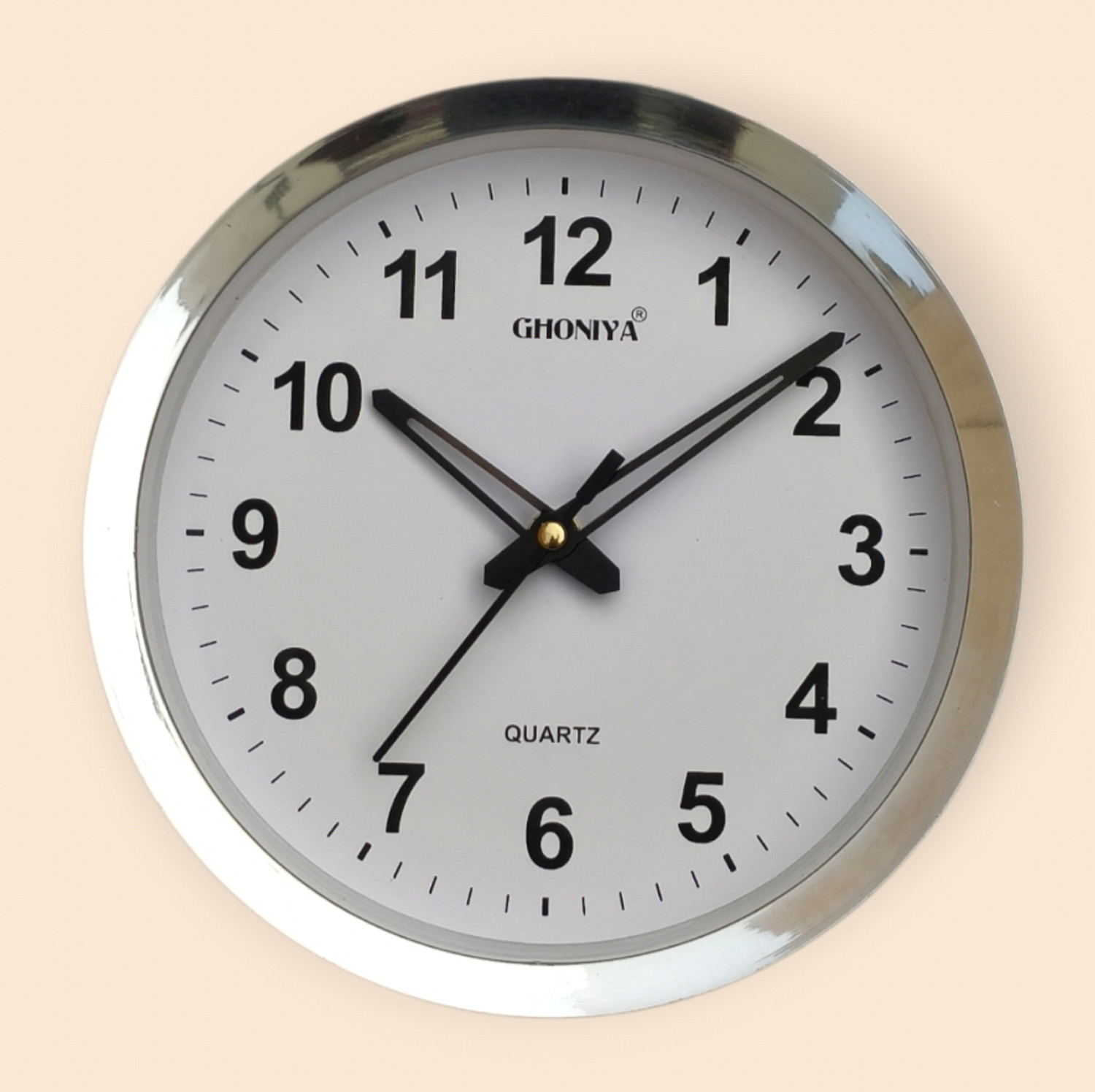 Image of Moonatic Analog 31 cm X 24 cm Wall Clock (Brown, With Glass, Standard)