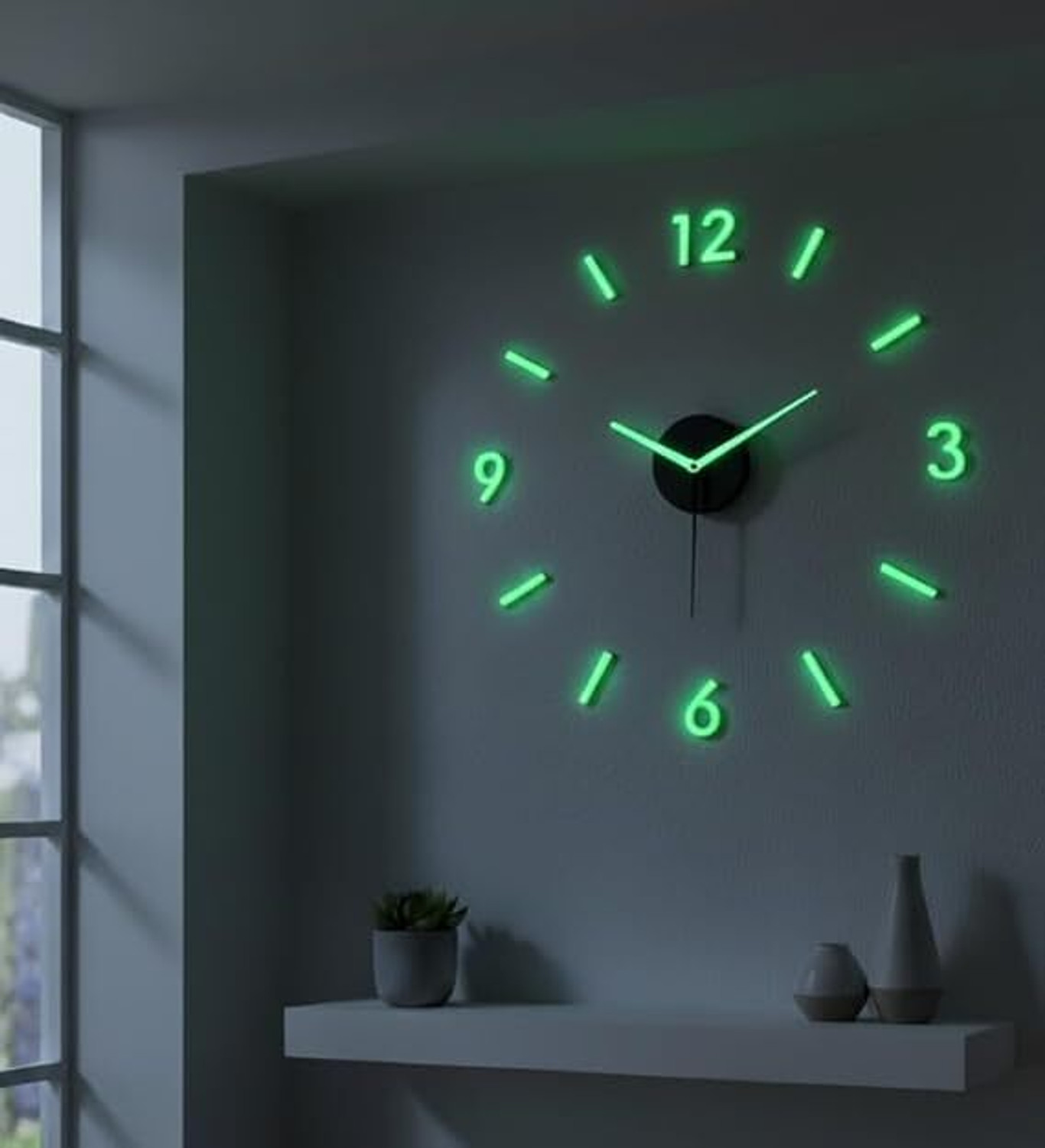 Cozyloom 60x60 cm Black Wall Clock - Image 6