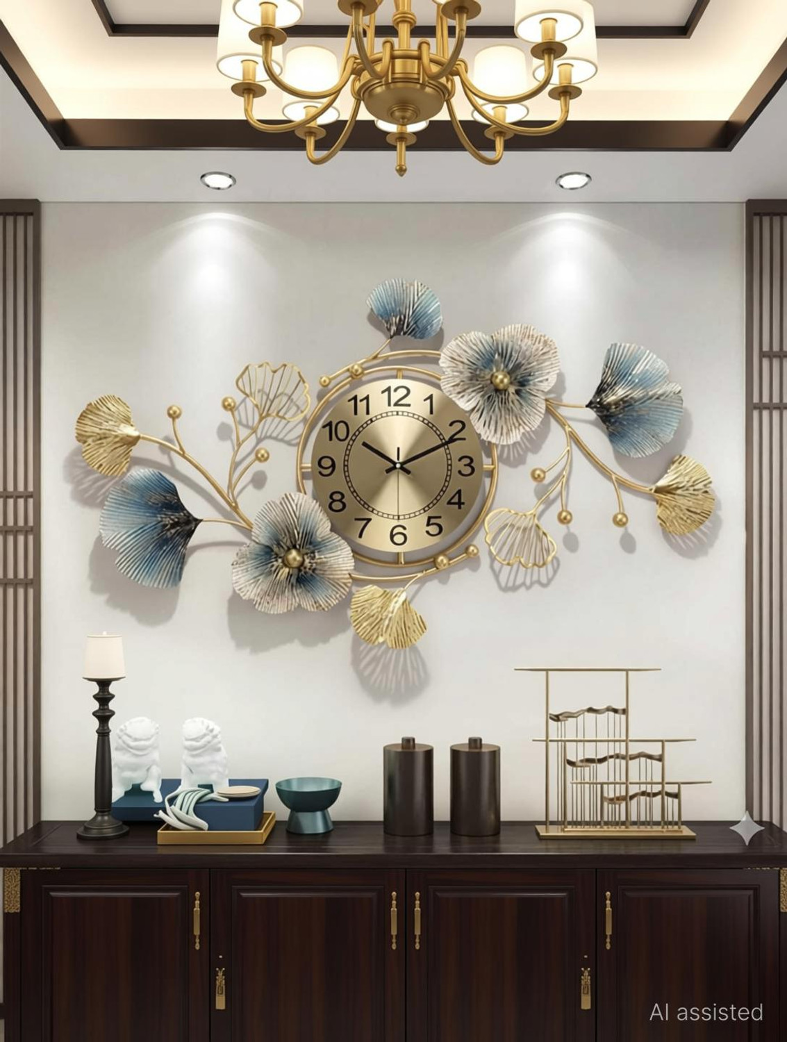 Image of Decofuriq Analog 53 cm X 53 cm Wall Clock (Multicolor, Without Glass, Standard)
