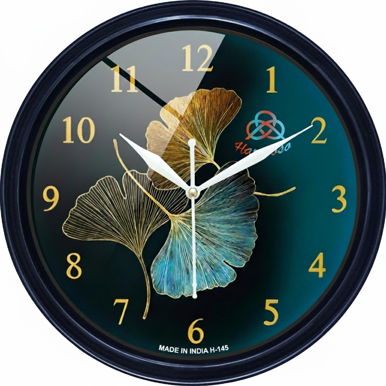 Image of Auromin Analog 30 cm X 30 cm Wall Clock (Light Green, With Glass, Standard)
