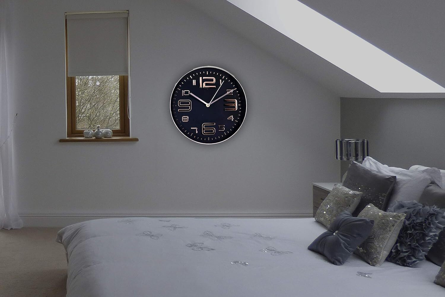 Image of AJANTA Digital 29.5 cm X 40 cm Wall Clock (Black, With Glass, Standard)