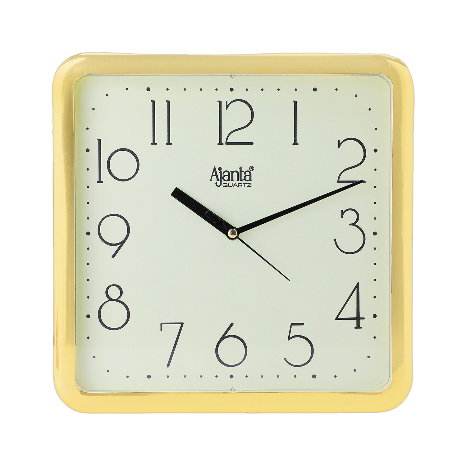 Image of AJANTA Analog 39 cm X 39 cm Wall Clock (Gold, With Glass, Standard)