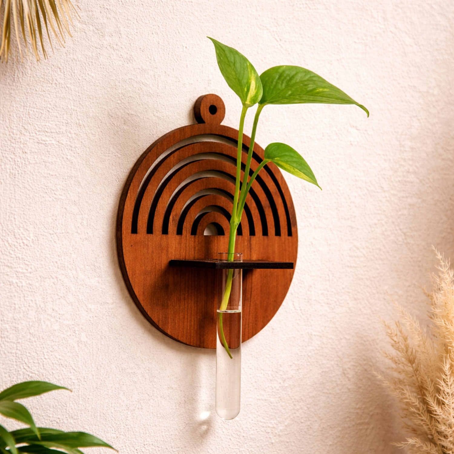 Image of modernarts Wooden MDF Lord Buddha Wall Art | Lord Buddha Hanging (12 inch X 12 inch, Brown & Stylish Hand Painted Work)