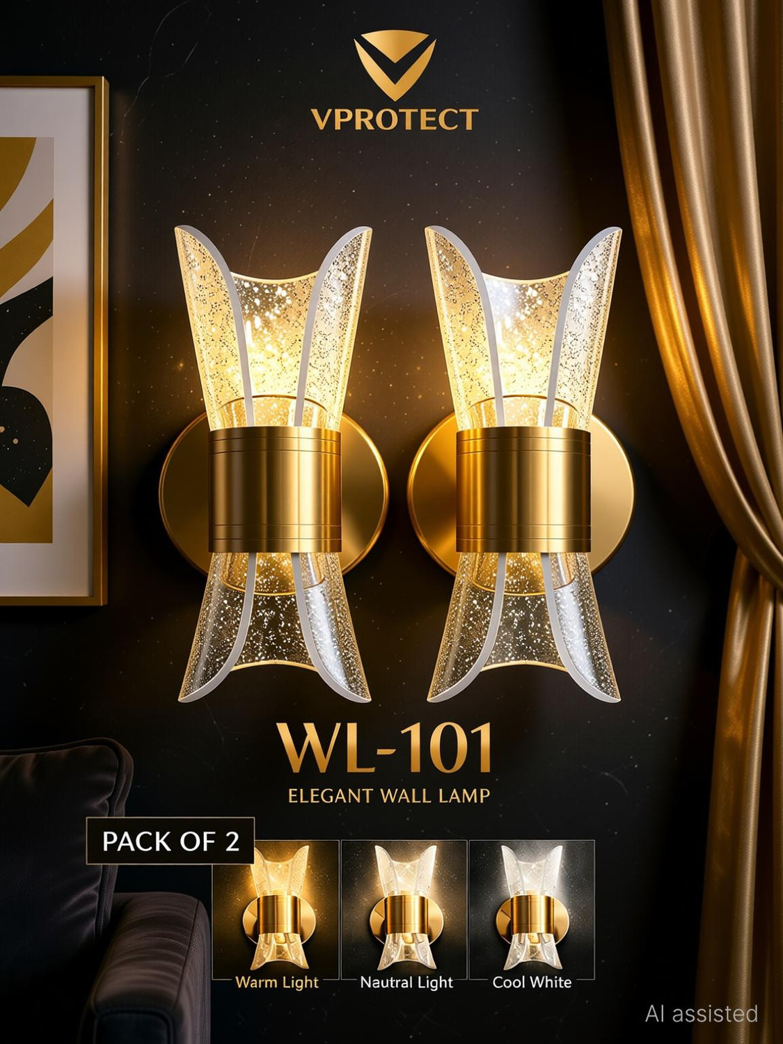 Image of Adwait Swing Arm Wall Light Wall Lamp With Bulb