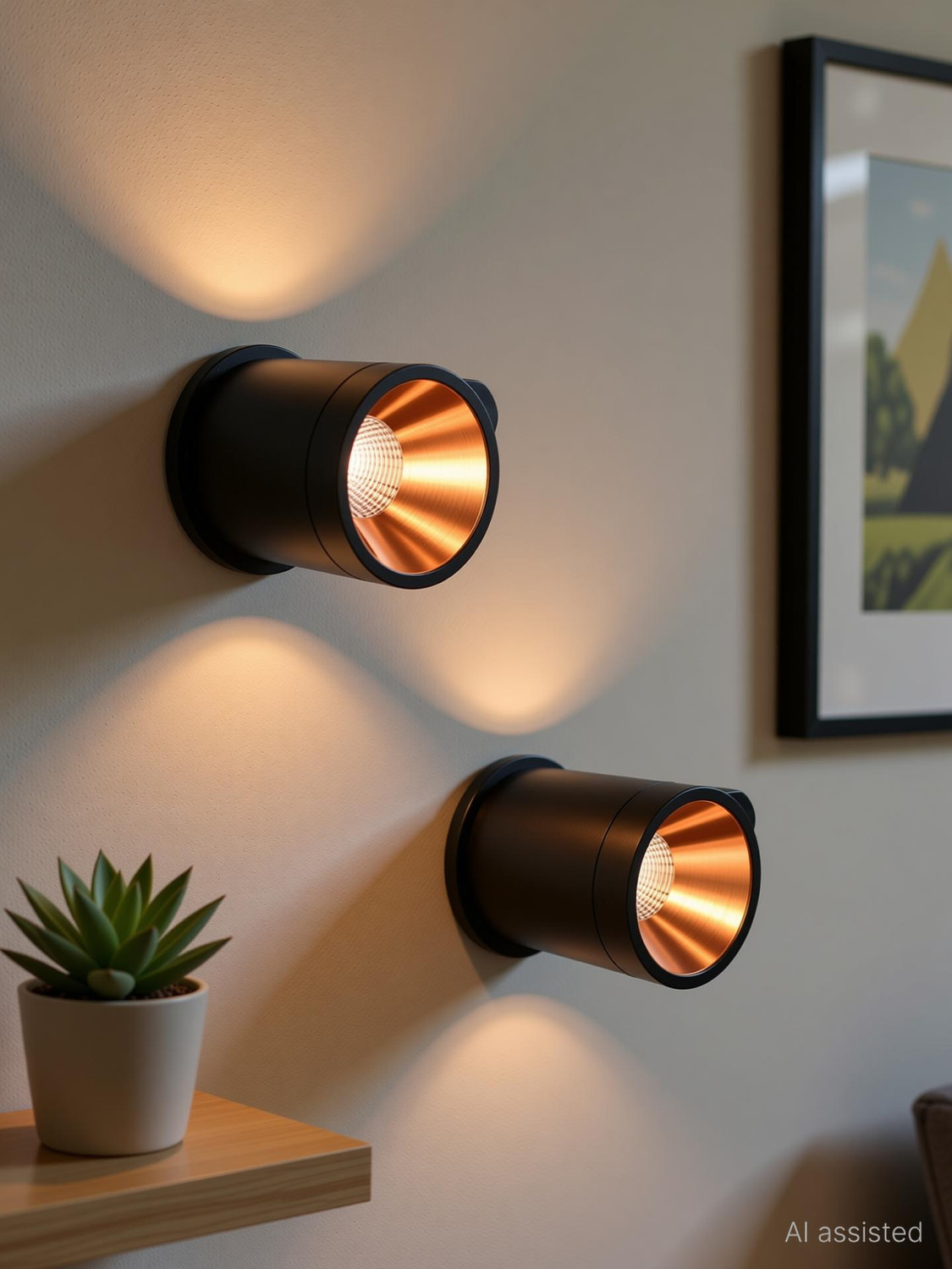 Image of LEDDIT Uplight Wall Lamp With Bulb (Pack of 2)