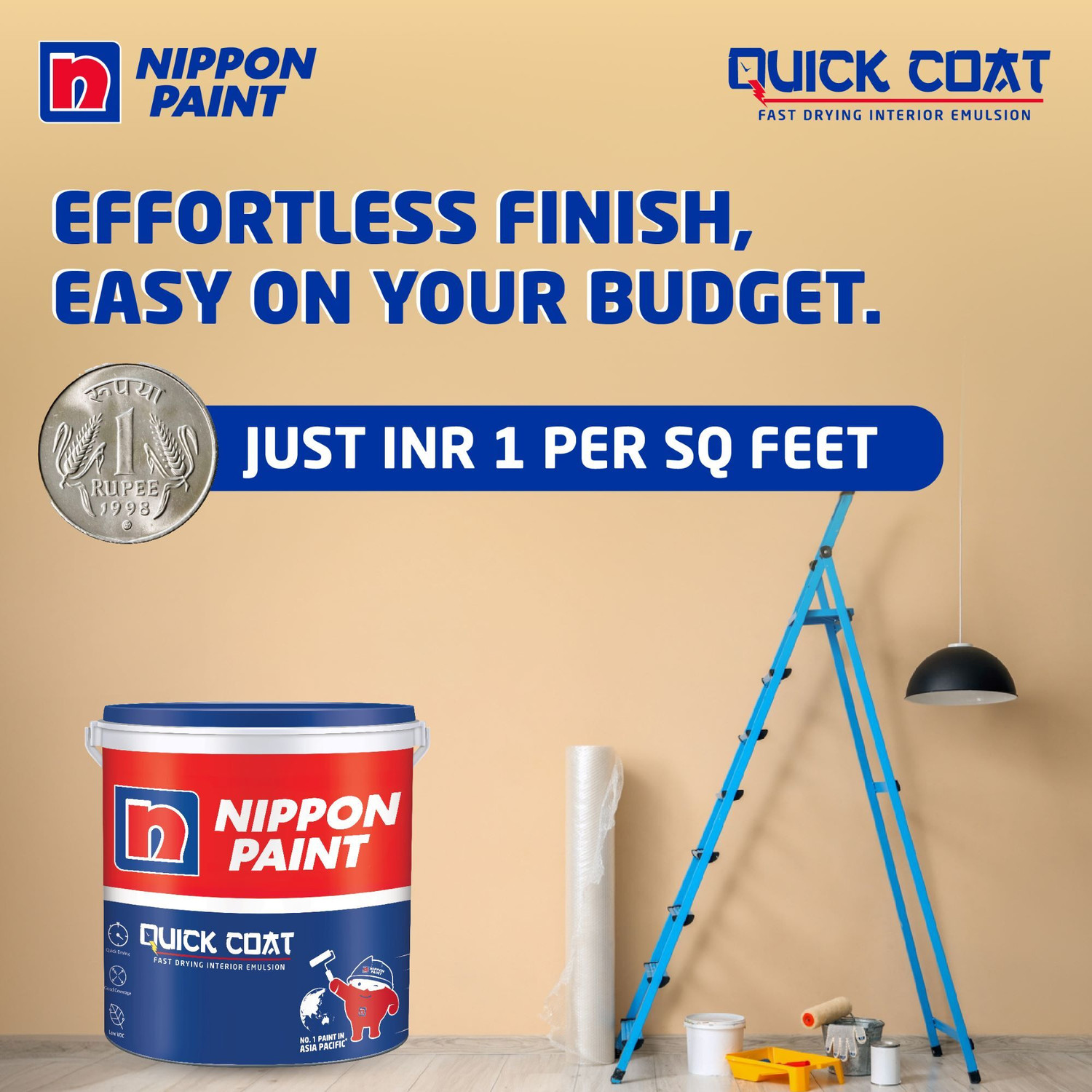 Image of Nippon Paint Quick Coat NATURE WALK Emulsion Wall Paint (10 kg)