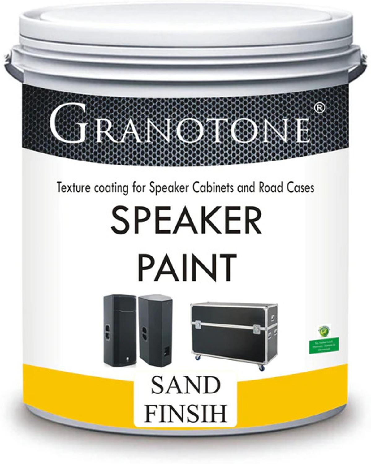 Image of Granotone Sand Finish Speaker Paint BLACK Functional Wall Paint (0.8 kg)
