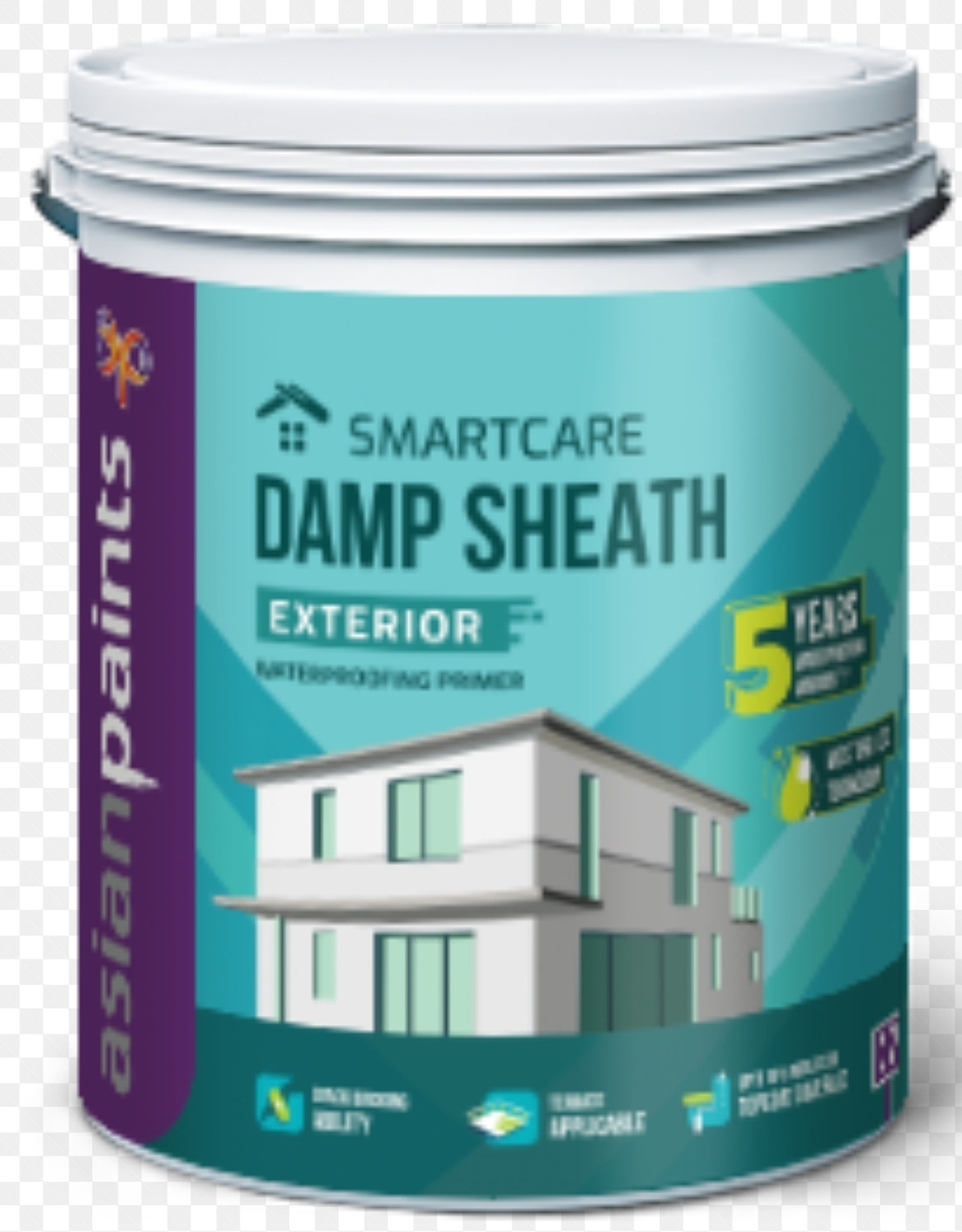 Image of Asian Paints DAMP SHEATH EXTERIOR 1L White Emulsion Wall Paint (1 L)