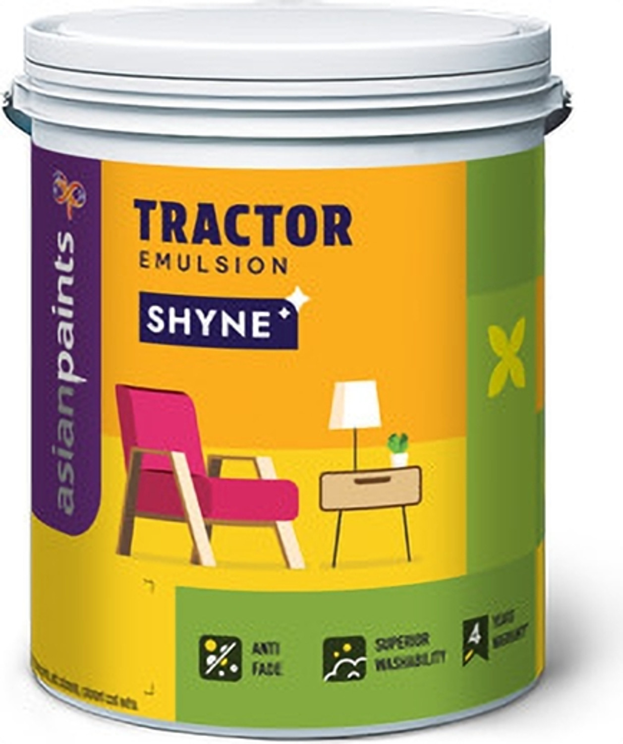 Asian Paints Tractor Shyne 20L White Emulsion Paint - Image 3