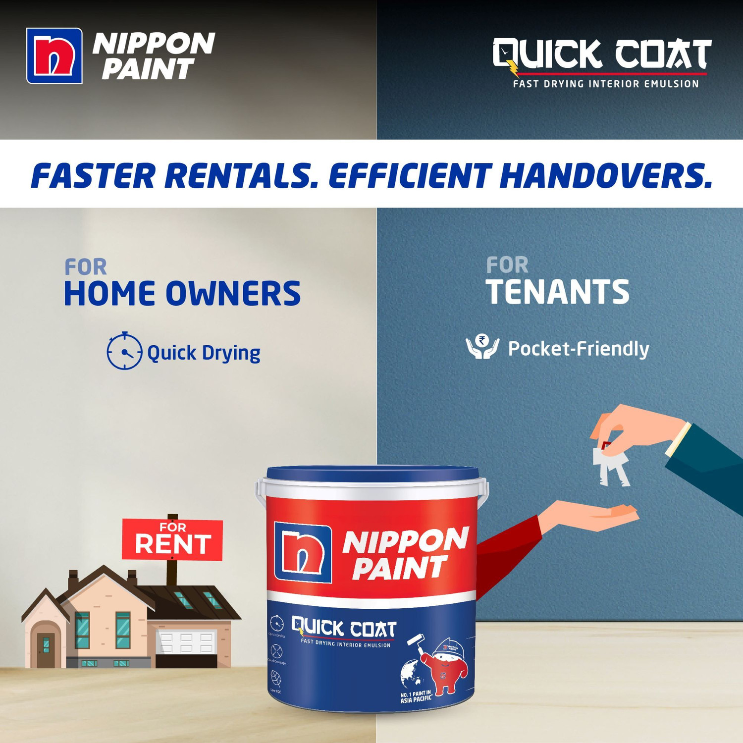 Image of Nippon Paint Quick Coat NATURE WALK Emulsion Wall Paint (10 kg)