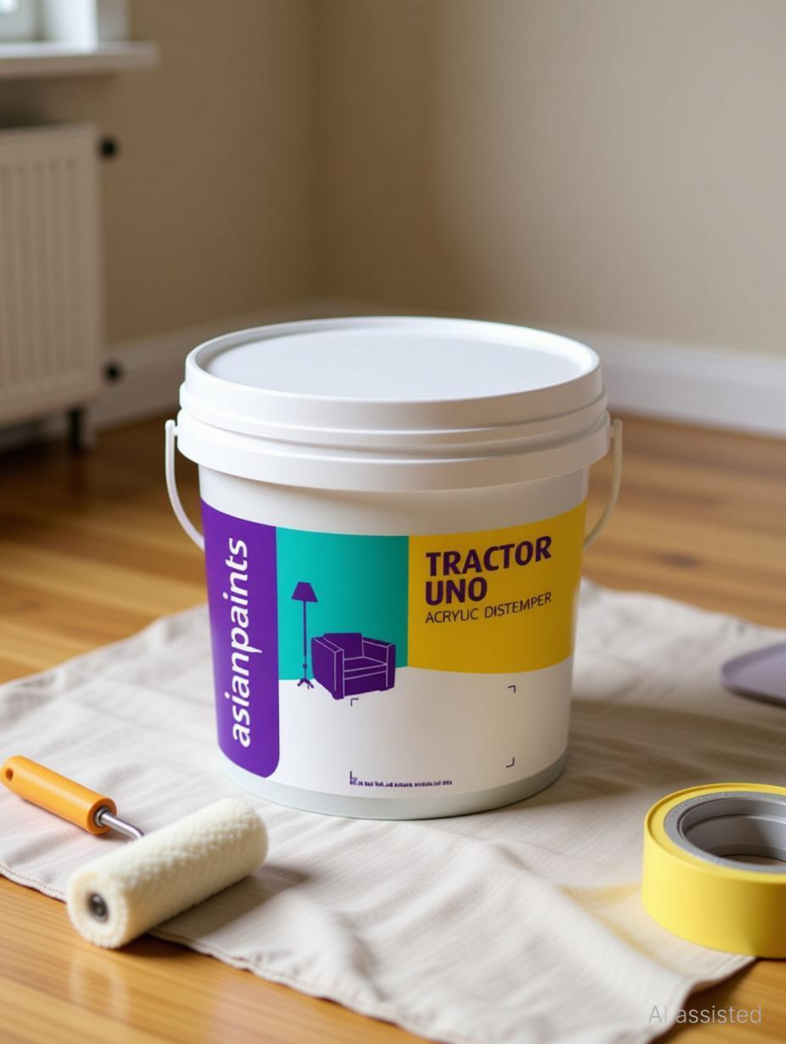Image of Asian paint ASPAINT022 White Emulsion Wall Paint (2 L)