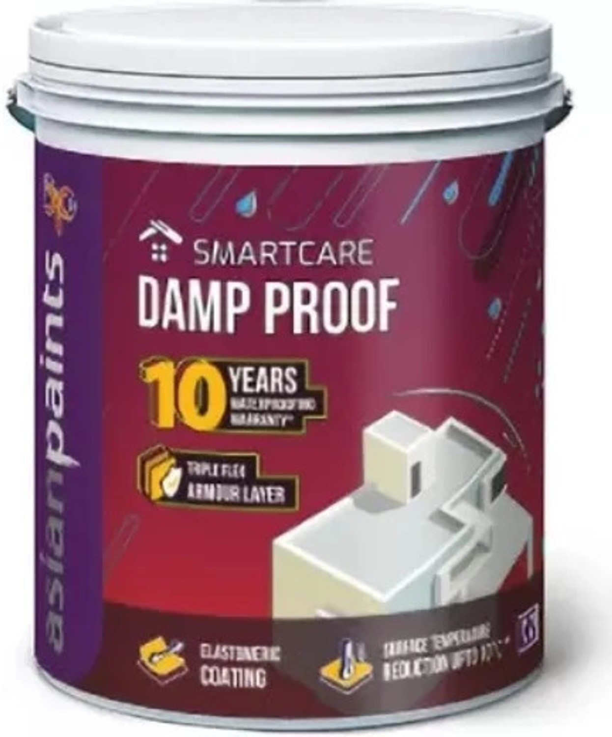 Image of Asian paint ASPAINT022 White Emulsion Wall Paint (2 L)