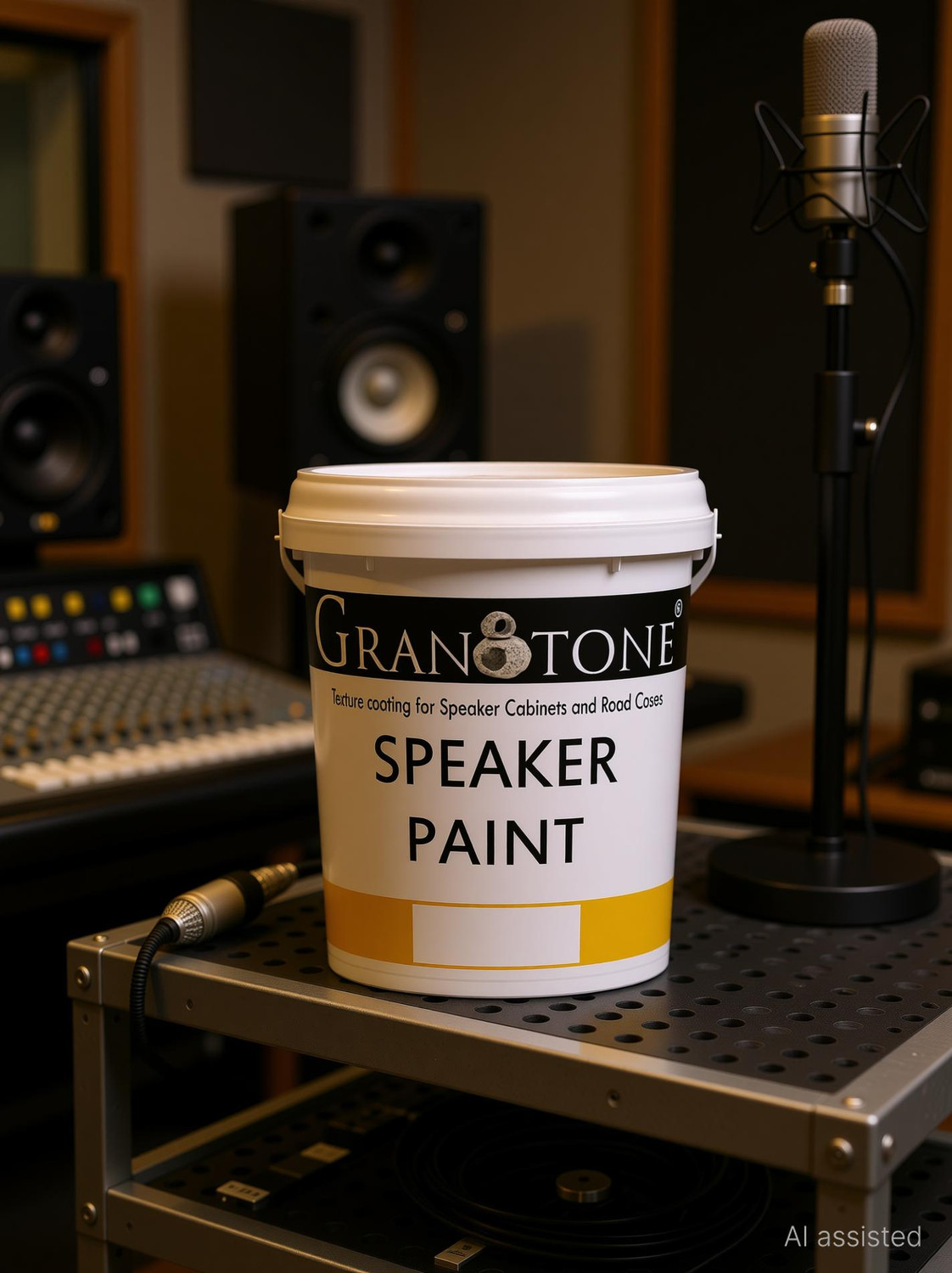 Image of Granotone Sand Finish Speaker Paint BLACK Functional Wall Paint (0.8 kg)