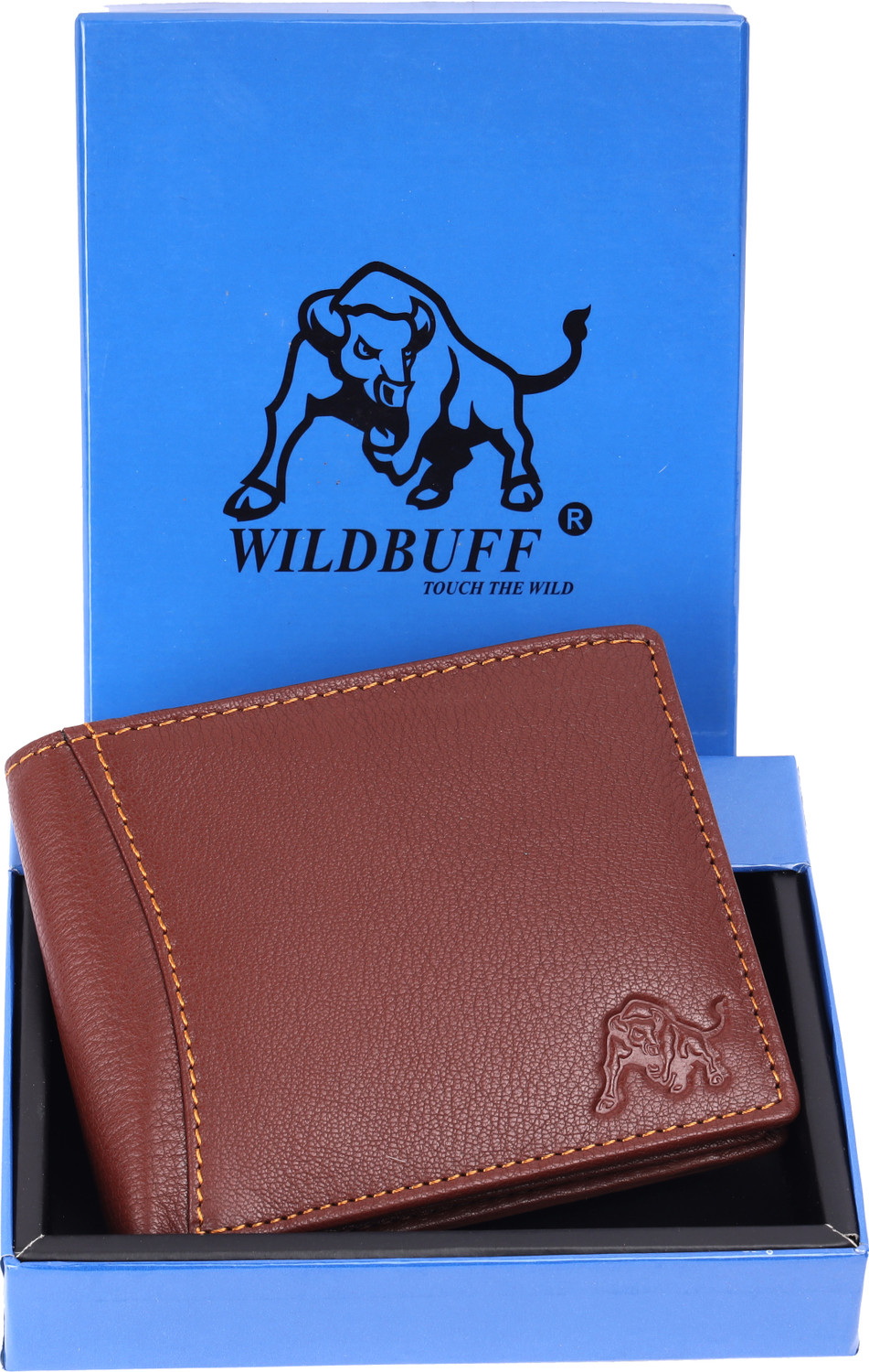 Image of Cotnis Men Formal, Ethnic, Trendy Brown Genuine Leather RFID Money Clip (8 Card Slots)