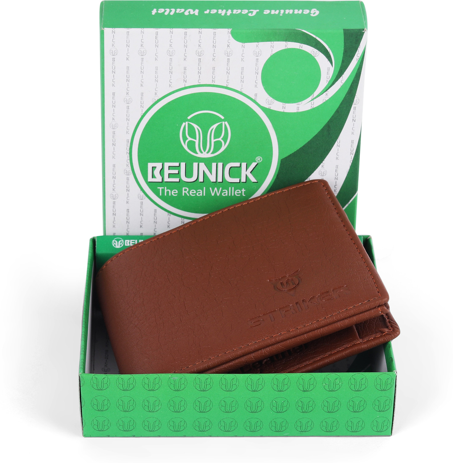 Image of BeUnick Men Casual, Trendy Tan Artificial Leather Wallet (11 Card Slots)