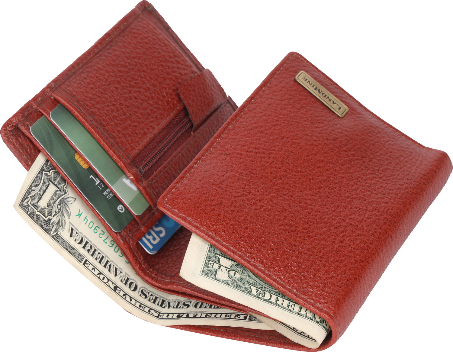 Image of Landmine Men Trendy, Formal Black Genuine Leather RFID Wallet (7 Card Slots)