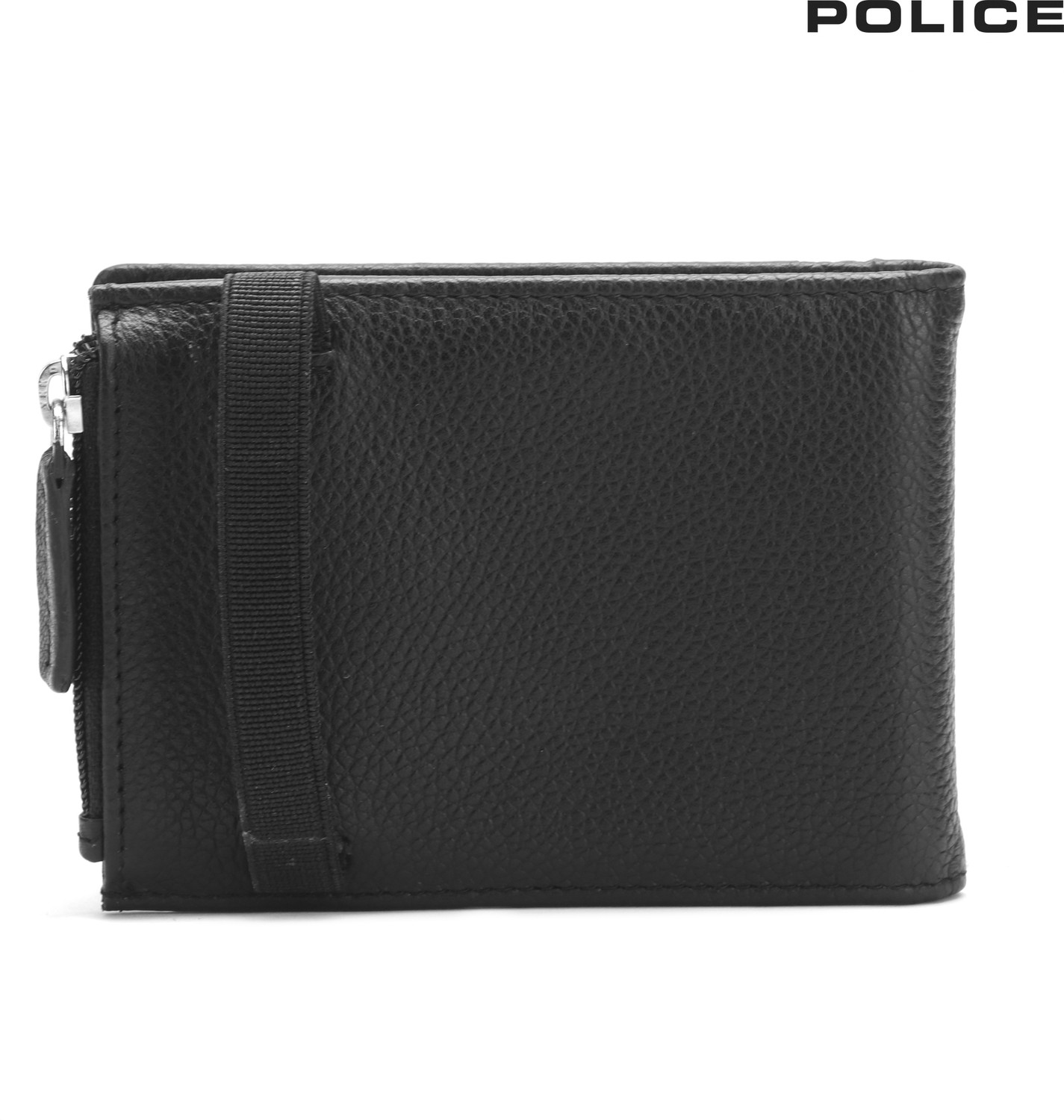 Image of Police Men Black Genuine Leather Card Holder (6 Card Slots)