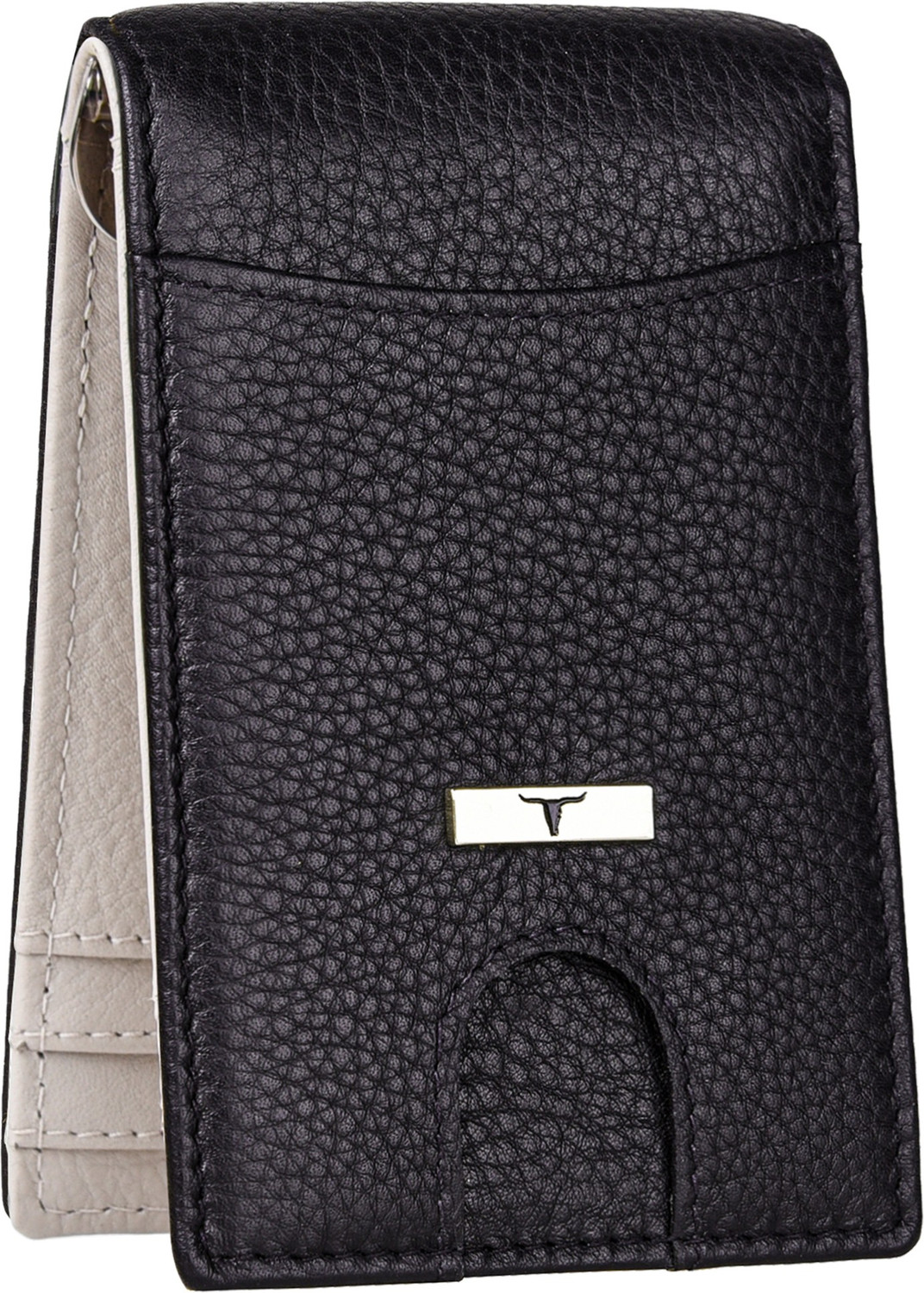 Image of Cotnis Men Formal, Ethnic, Trendy Brown Genuine Leather RFID Money Clip (8 Card Slots)