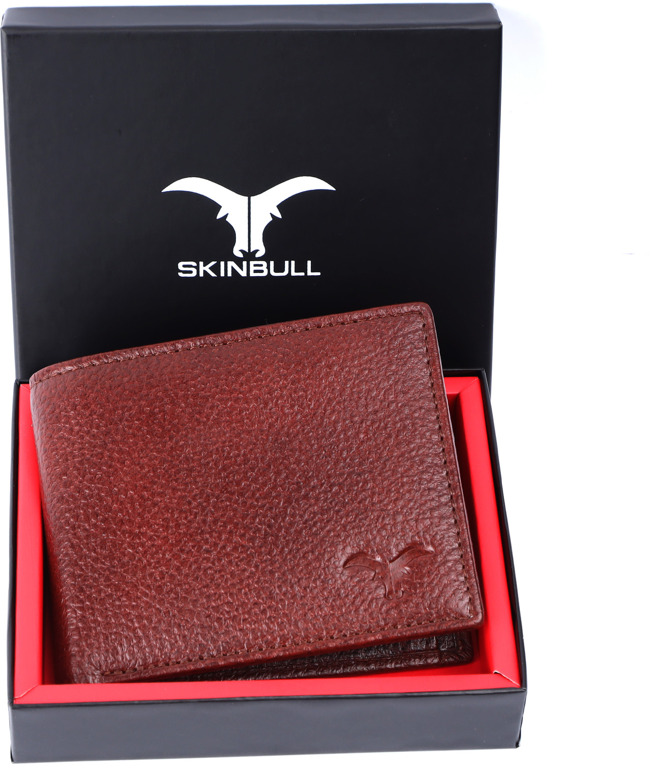 Image of Cotnis Men Formal, Ethnic, Trendy Brown Genuine Leather RFID Money Clip (8 Card Slots)