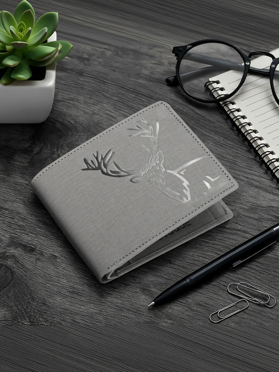 PROVOGUE Men Grey Artificial Leather Wallet - Image 1