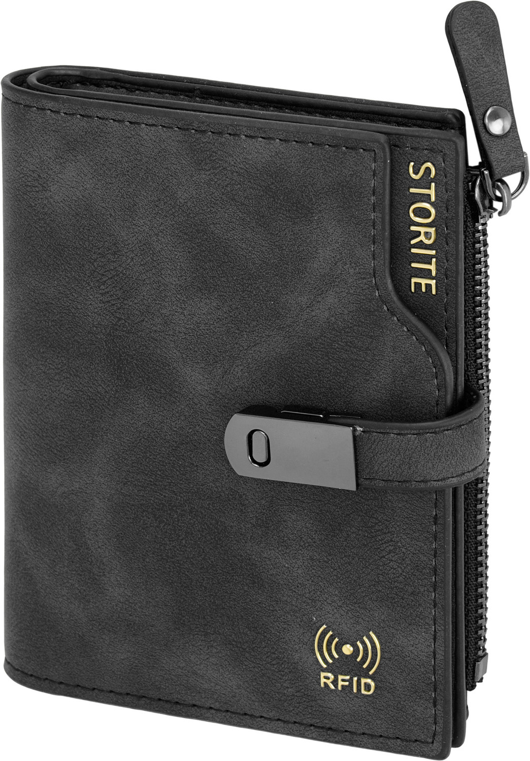 Image of Alton Men & Women Casual, Trendy, Formal Black Genuine Leather RFID Card Holder (10 Card Slots)