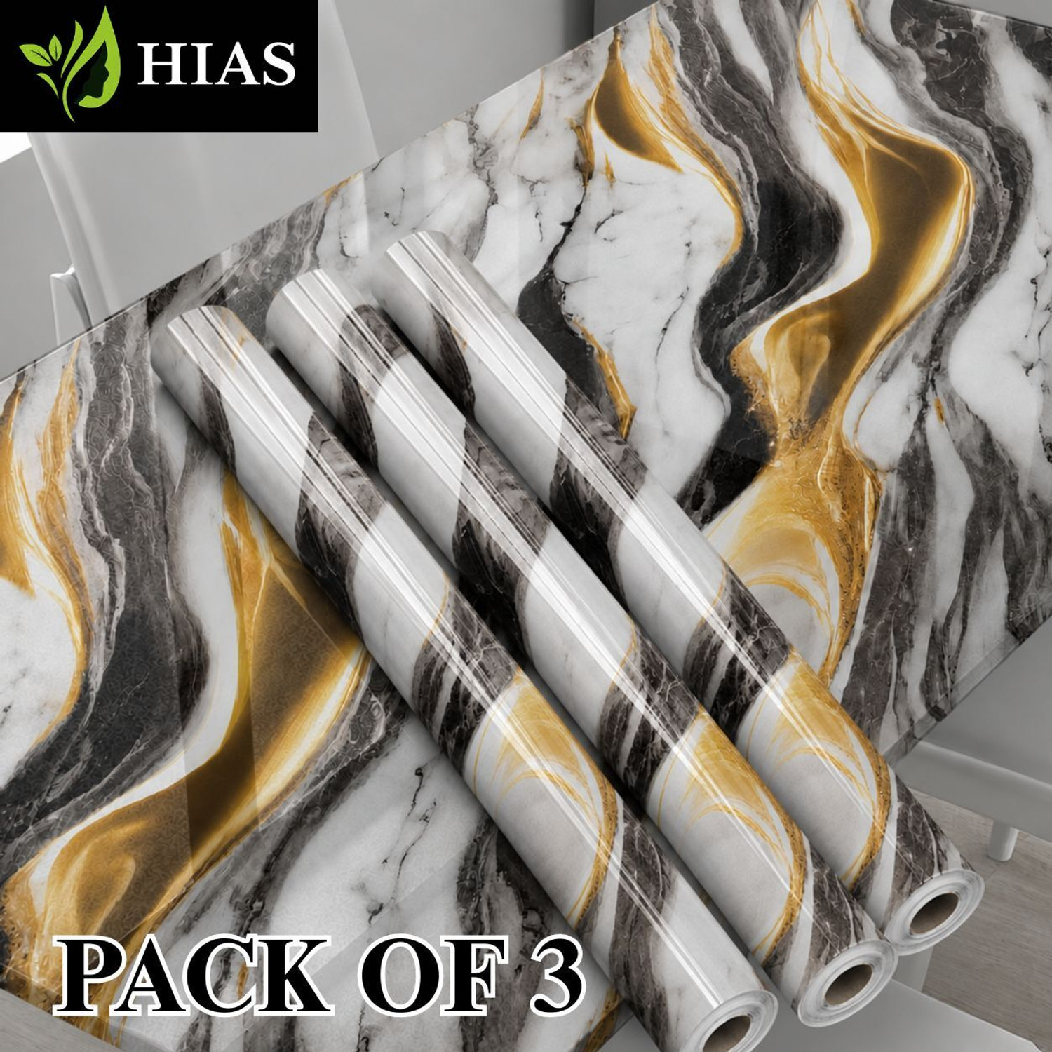 Image of hias 60 cm x 200 cm Waterproof Decorative Foils Wallpaper (Multicolor, Pack of 2)