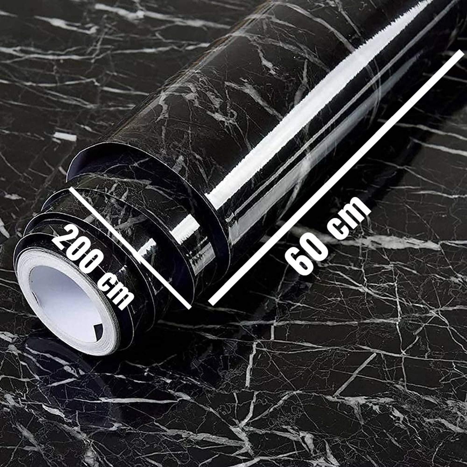 Image of SIRTERIQ 500 cm Aluminum Shining Marble Foil Waterproof Premium Roll For Kitchen Self Adhesive Sticker (Pack of 1)