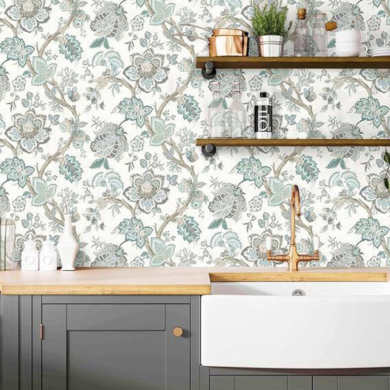Image of HDPRINTINGHOUSE 300 cm x 40 cm Waterproof Classics Vinyl Wallpaper (Multicolor)