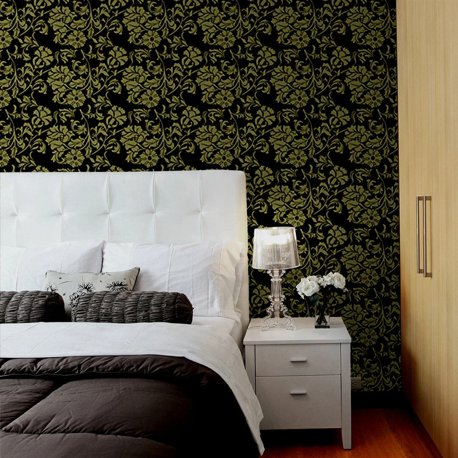 Image of doodad 500 cm x 45 cm Waterproof Classics Vinyl Wallpaper (Black)