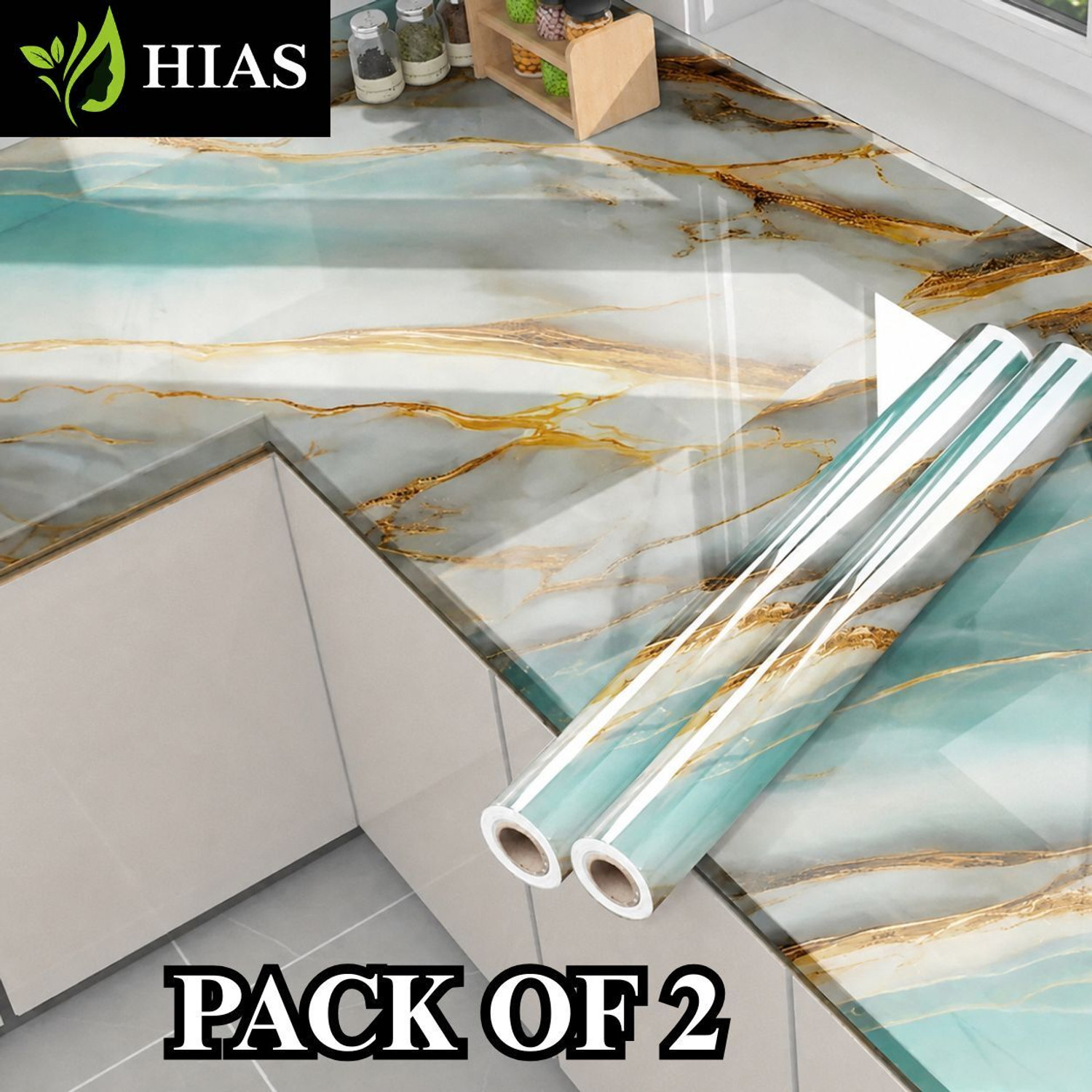 Image of hias 60 cm x 200 cm Waterproof Decorative Foils Wallpaper (Multicolor, Pack of 2)