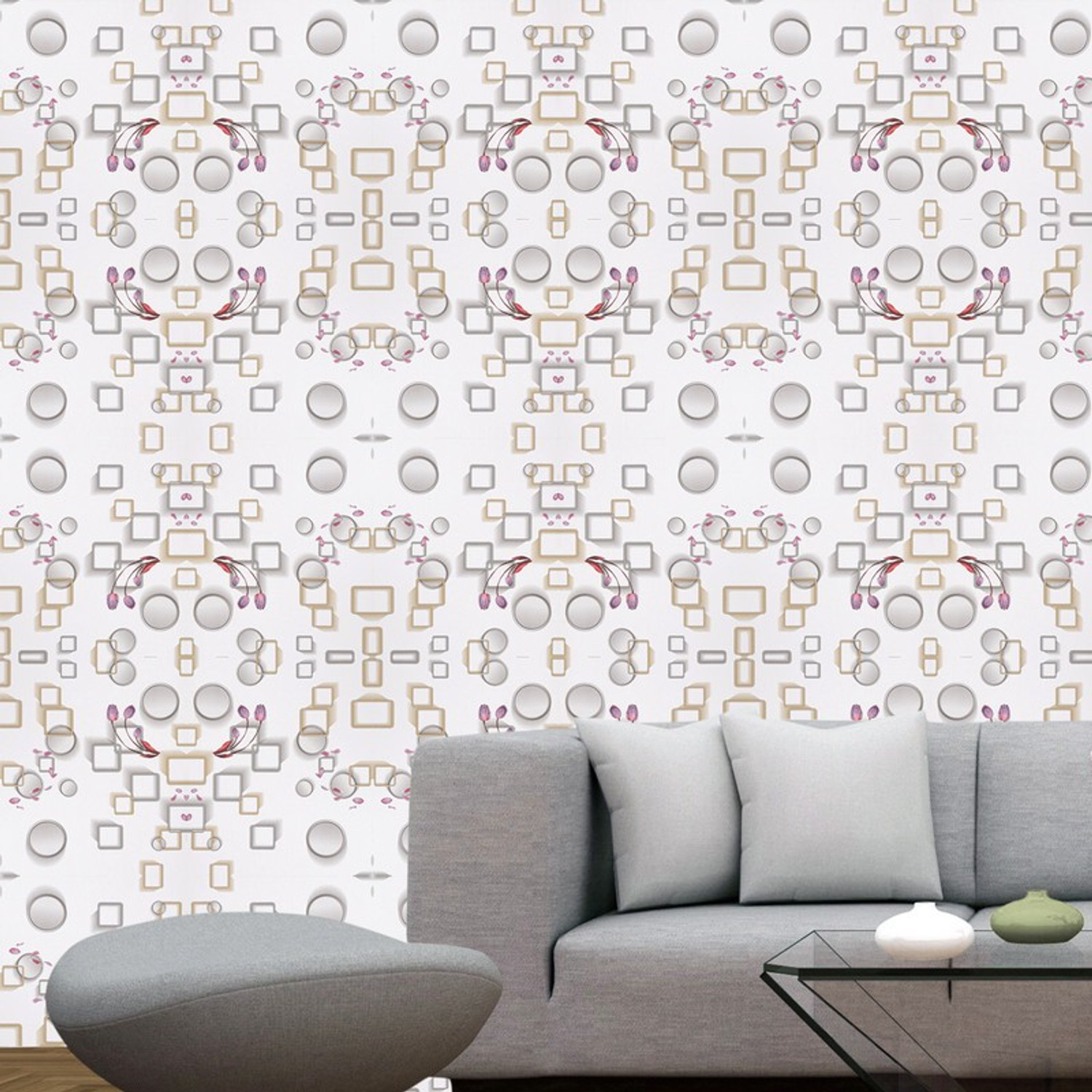 Image of WallBerry 1000 cm x 40 cm Waterproof Abstract Vinyl Wallpaper (Multicolor, Pack of 5)