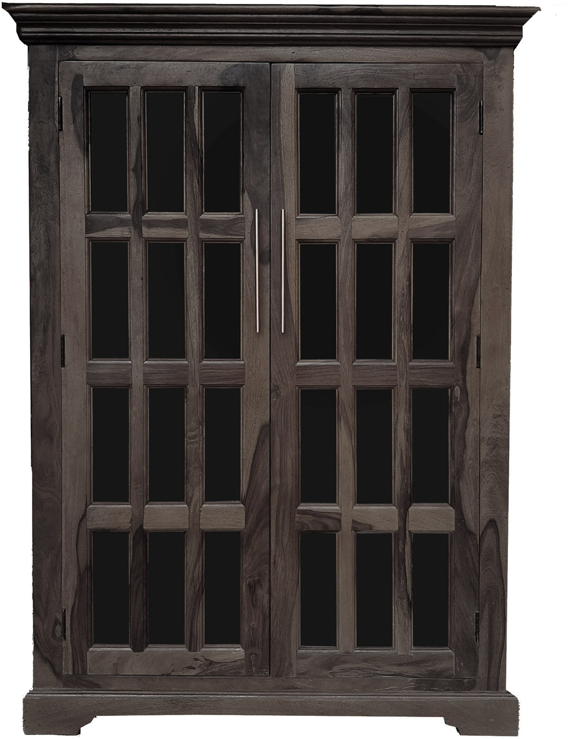 Image of THE ATTIC Solid Wood 2 Door Wardrobe (Finish Color - Walnut Medium, Pre-assembled)