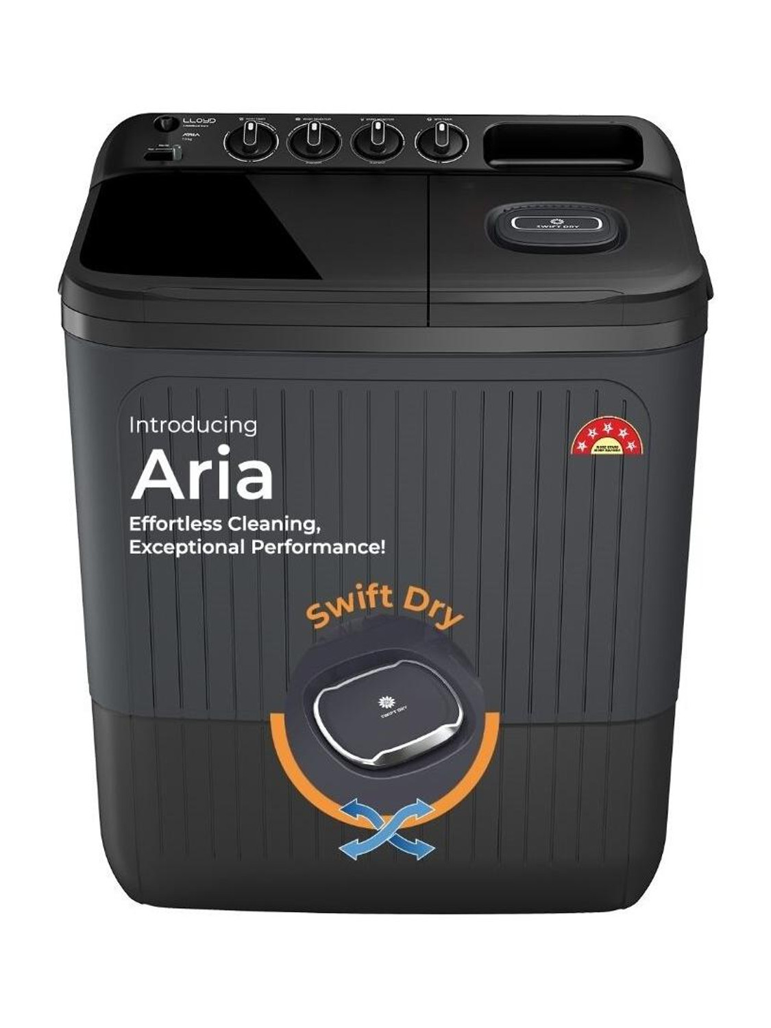 Lloyd 7 kg Semi Automatic Top Load Washing Machine Black, Grey Price in India - Buy Lloyd 7 kg Semi Automatic Top Load Washing Machine Black, Grey online at Flipkart.com