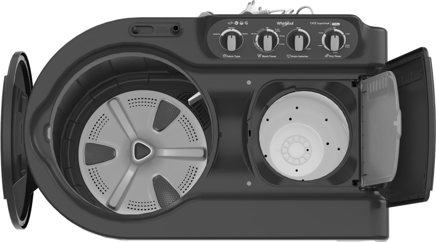 Image of Whirlpool 7.5 kg Semi Automatic Top Load Grey (30273)