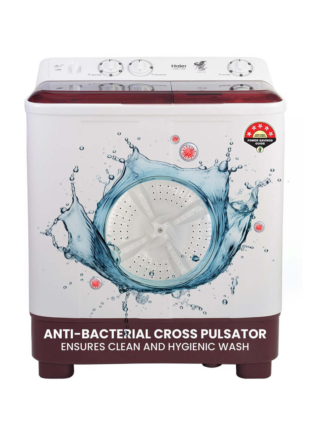 Haier 7 kg Anti Bacterial Vortex Pulsator, 1300 RPM, Spray Function, Wash Programs, Magic Filter, Rat Mesh Semi Automatic Top Load Washing Machine White Price in India - Buy Haier 7 kg Anti Bacterial Vortex Pulsator, 1300 RPM, Spray Function, Wash Programs, Magic Filter, Rat Mesh Semi Automatic Top Load Washing Machine White online at Flipkart.com
