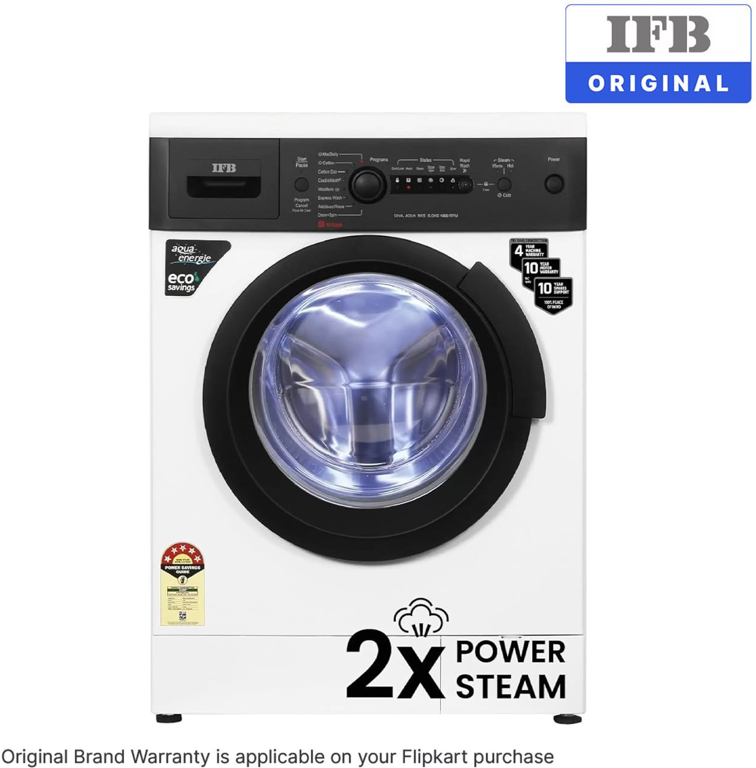 Image of IFB 6 kg Fully Automatic Front Load with In-built Heater Black, White (DIVA AQUA BXS 6010)