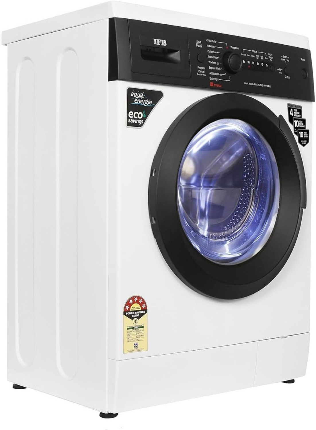 Image of IFB 6 kg Fully Automatic Front Load with In-built Heater Black, White (DIVA AQUA BXS 6010)