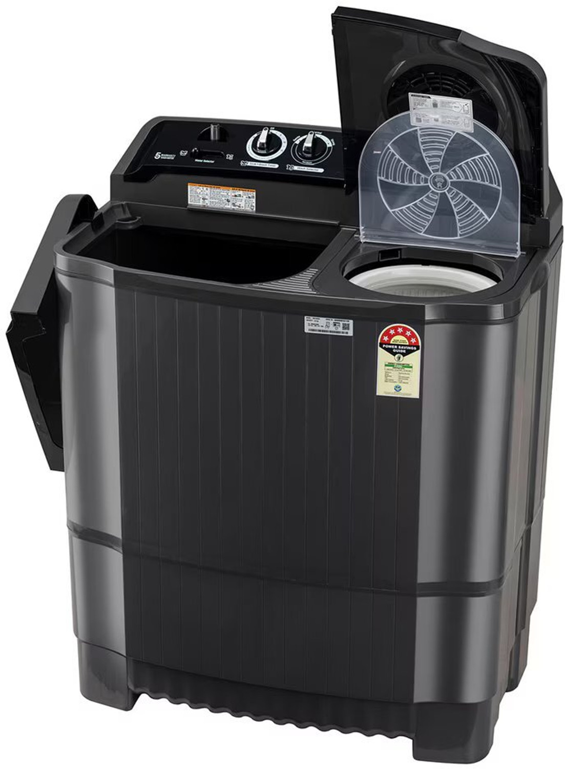 Image of LG 8 kg Semi Automatic Top Load Black (P8015SKAZ)