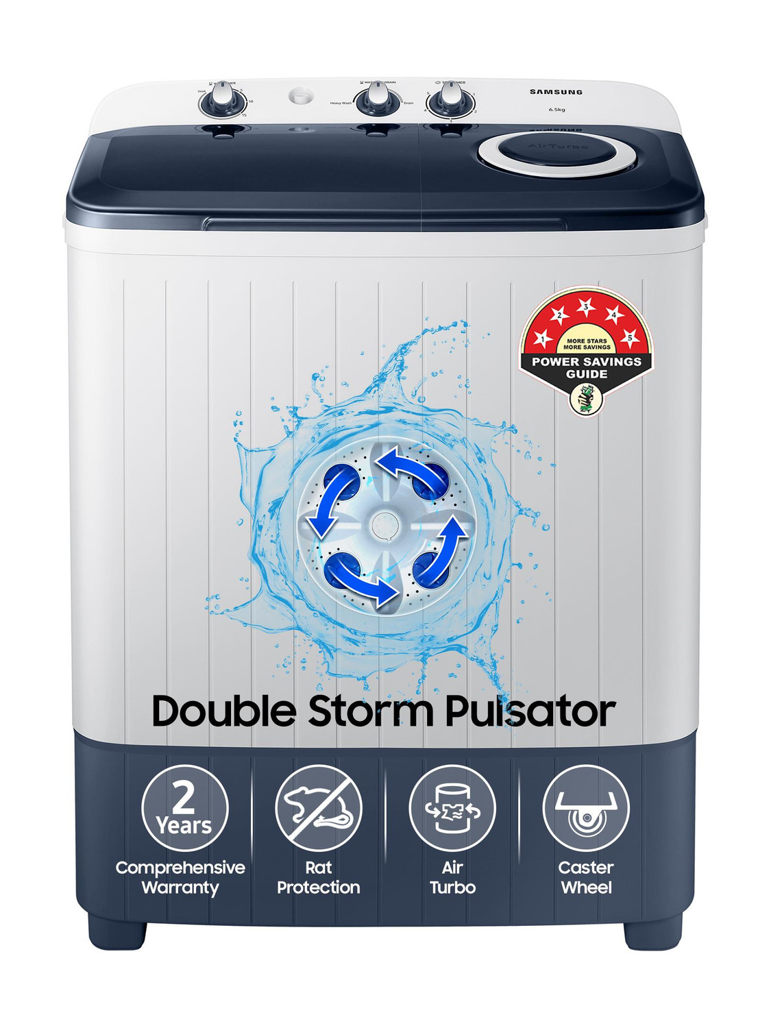 Samsung 6.5 kg 5 star, Air Turbo Drying Semi Automatic Top Load Washing Machine Blue, Grey Price in India - Buy Samsung 6.5 kg 5 star, Air Turbo Drying Semi Automatic Top Load Washing Machine Blue, Grey online at Flipkart.com