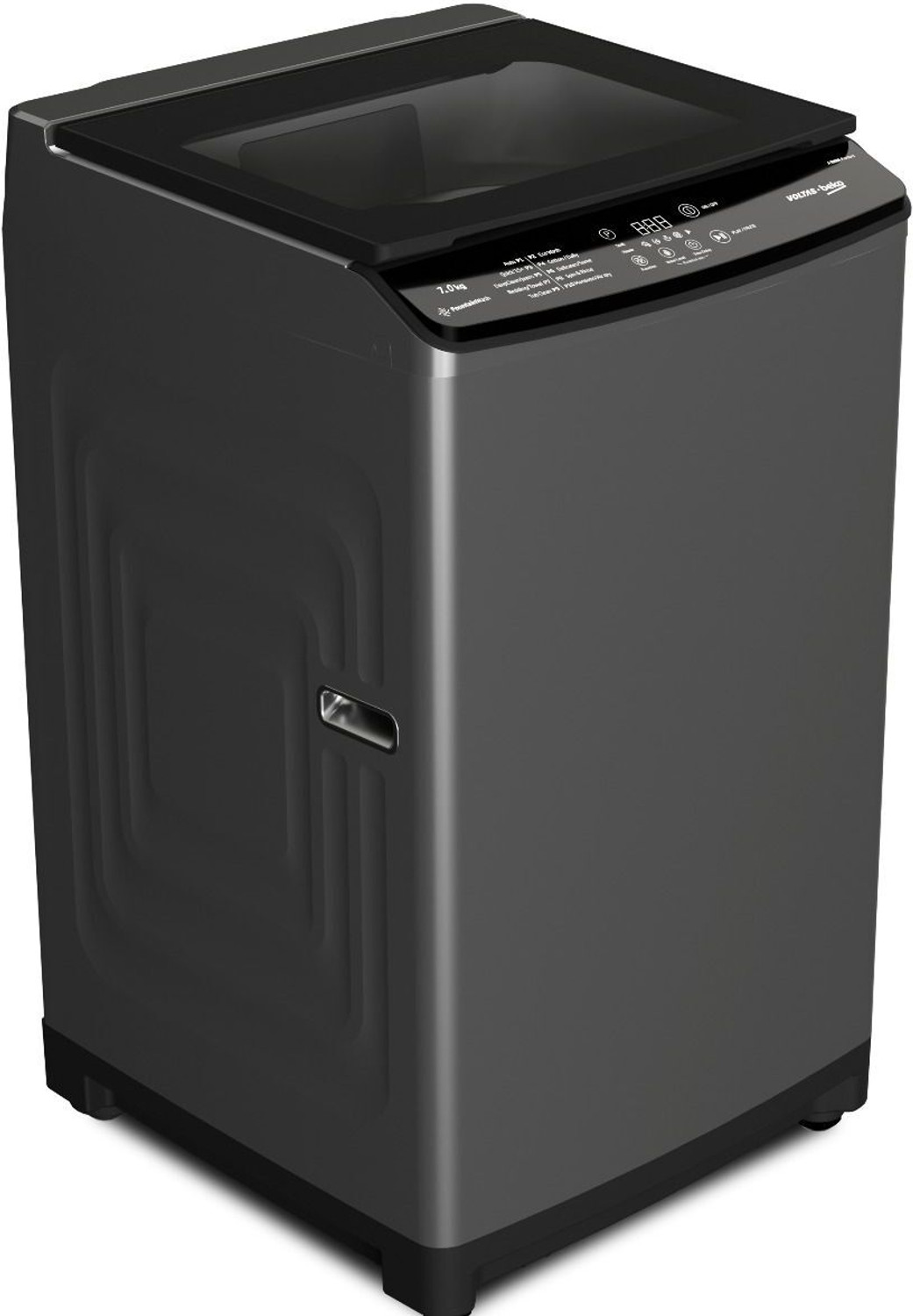 Voltas Beko 7 kg Fully Automatic Top Load Washing Machine with In-built Heater Grey